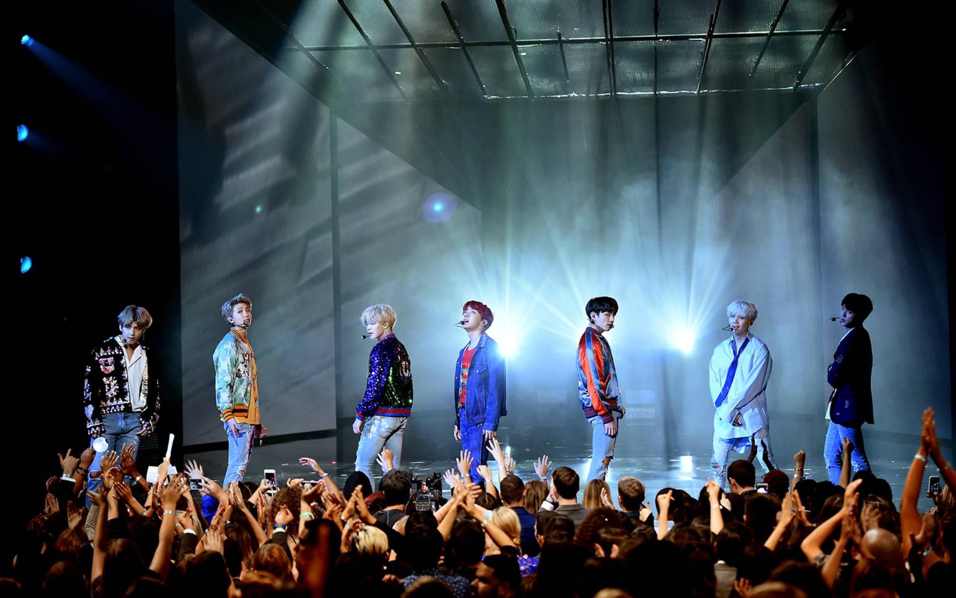 BTS Group Photo On Stage — 1920x1200 wallpaper