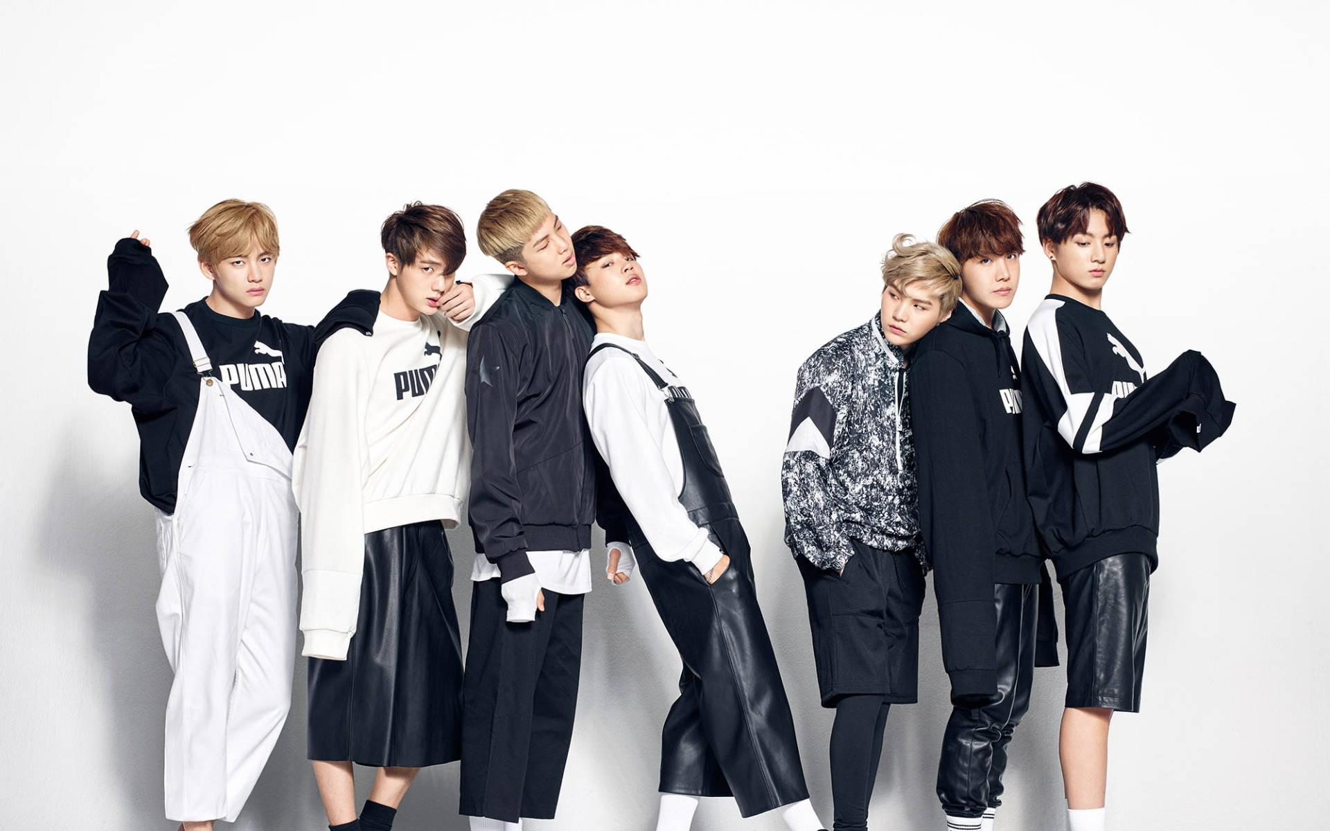 BTS Group Photo PUMA Outfit — 1920x1200 wallpaper