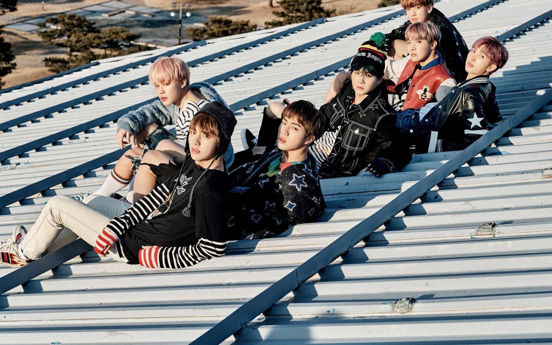 BTS Group Photo Spring Day — 1920x1200 wallpaper