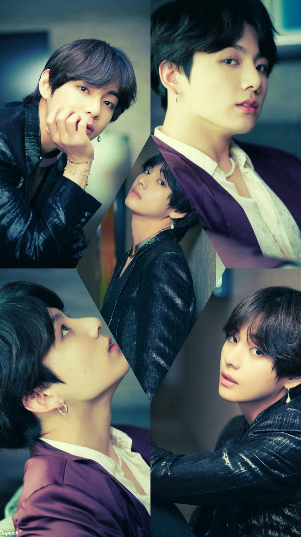 BTS JK And V Collage Art — 1000x1779 wallpaper