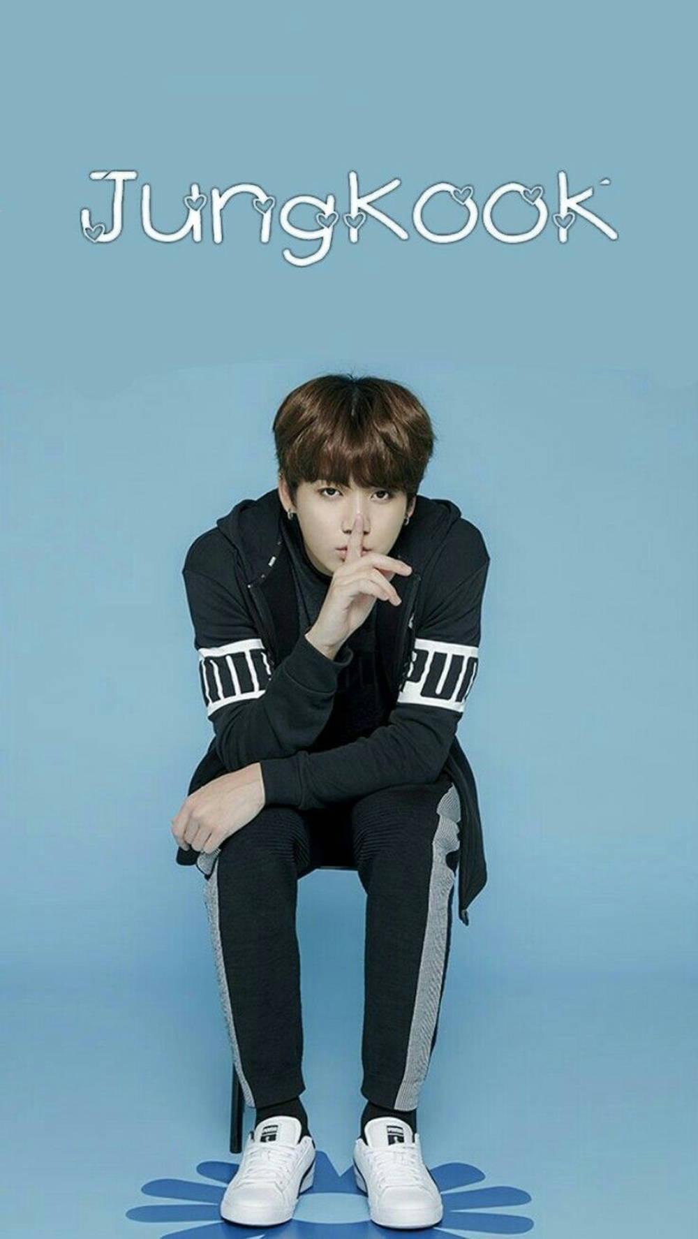 BTS JK Light Blue Background — 1000x1774 wallpaper