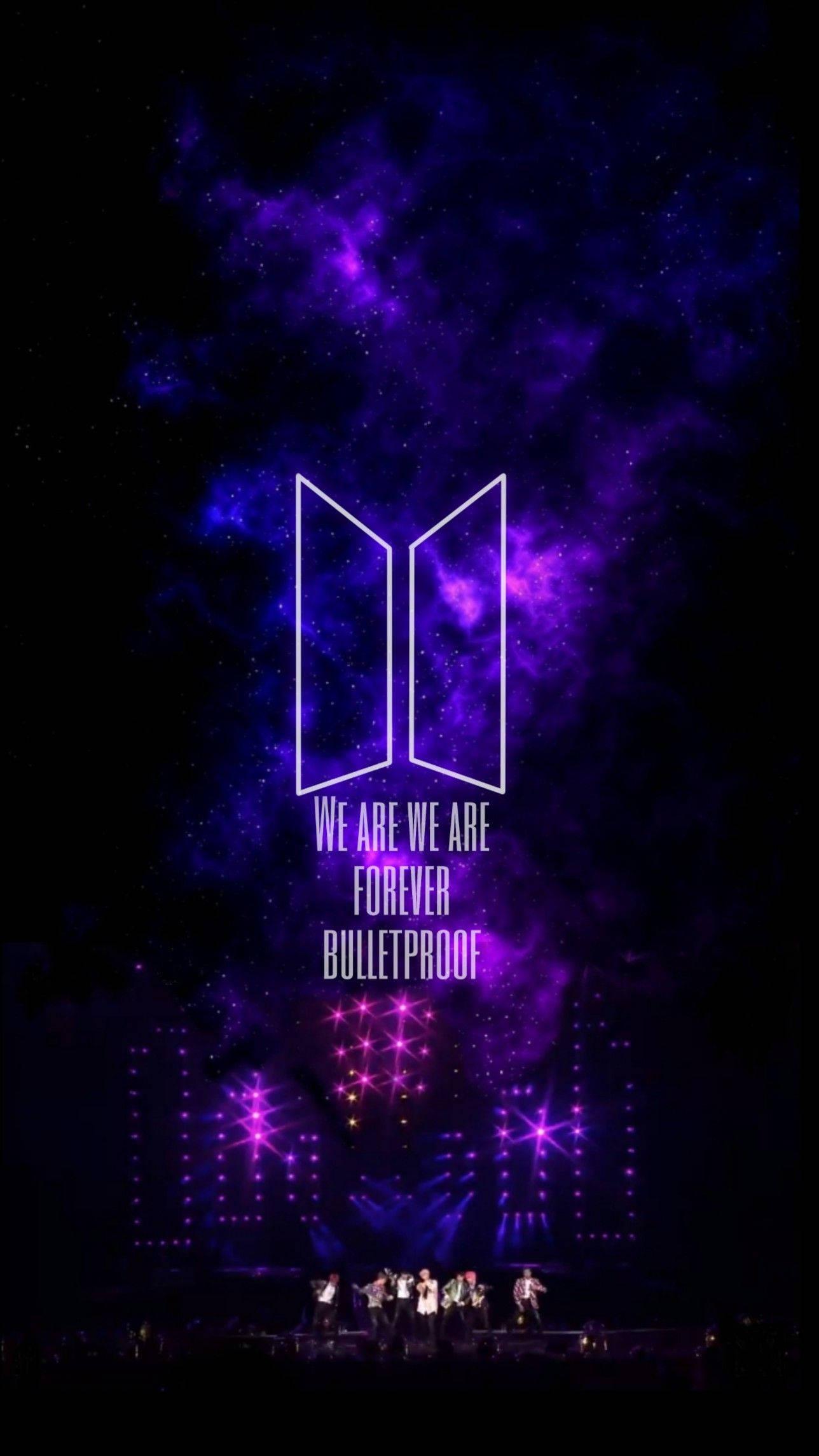 BTS Logo Forever Bulletproof — 1288x2289 wallpaper