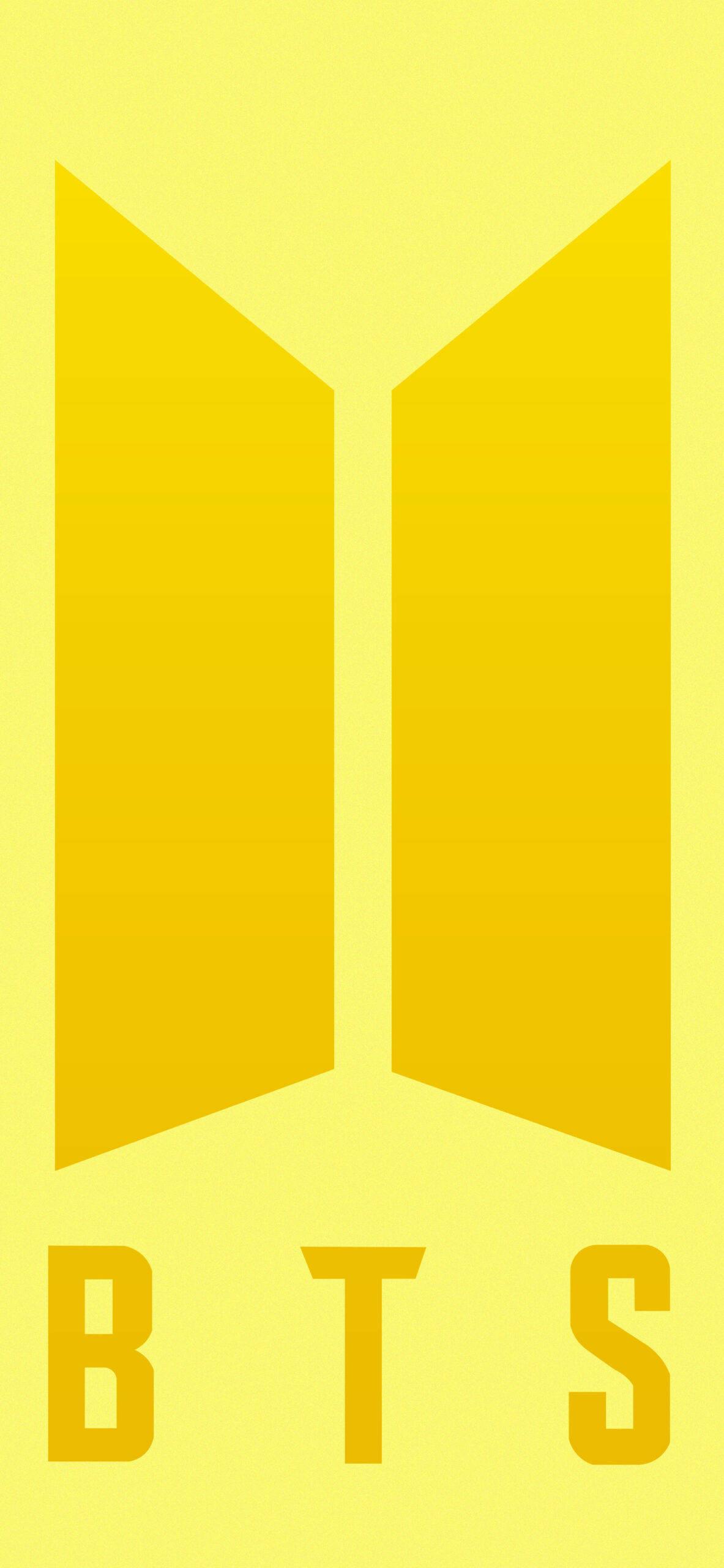 BTS Logo In Yellow — 1183x2560 wallpaper