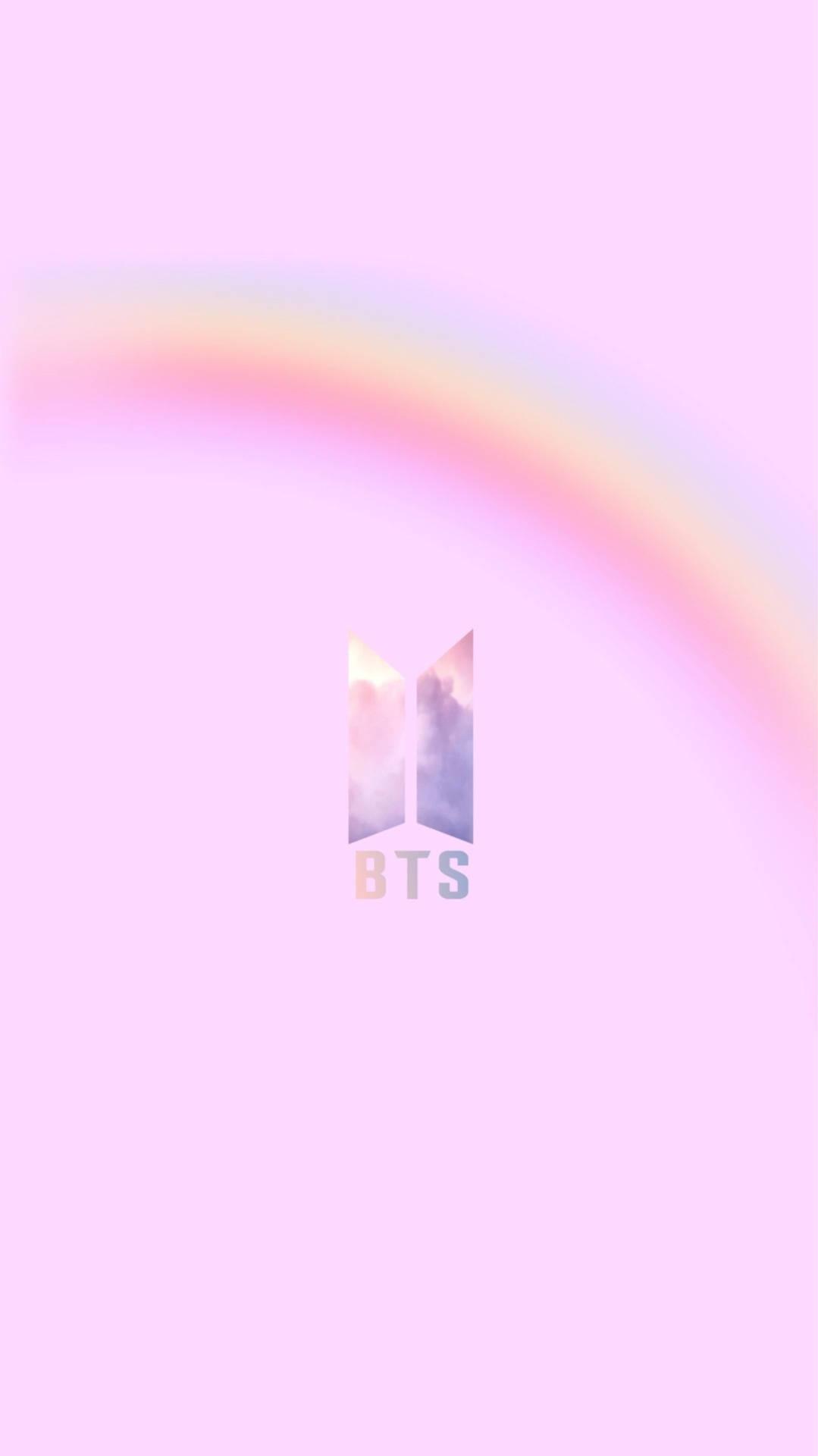BTS Logo Pink Rainbow — 1079x1920 wallpaper