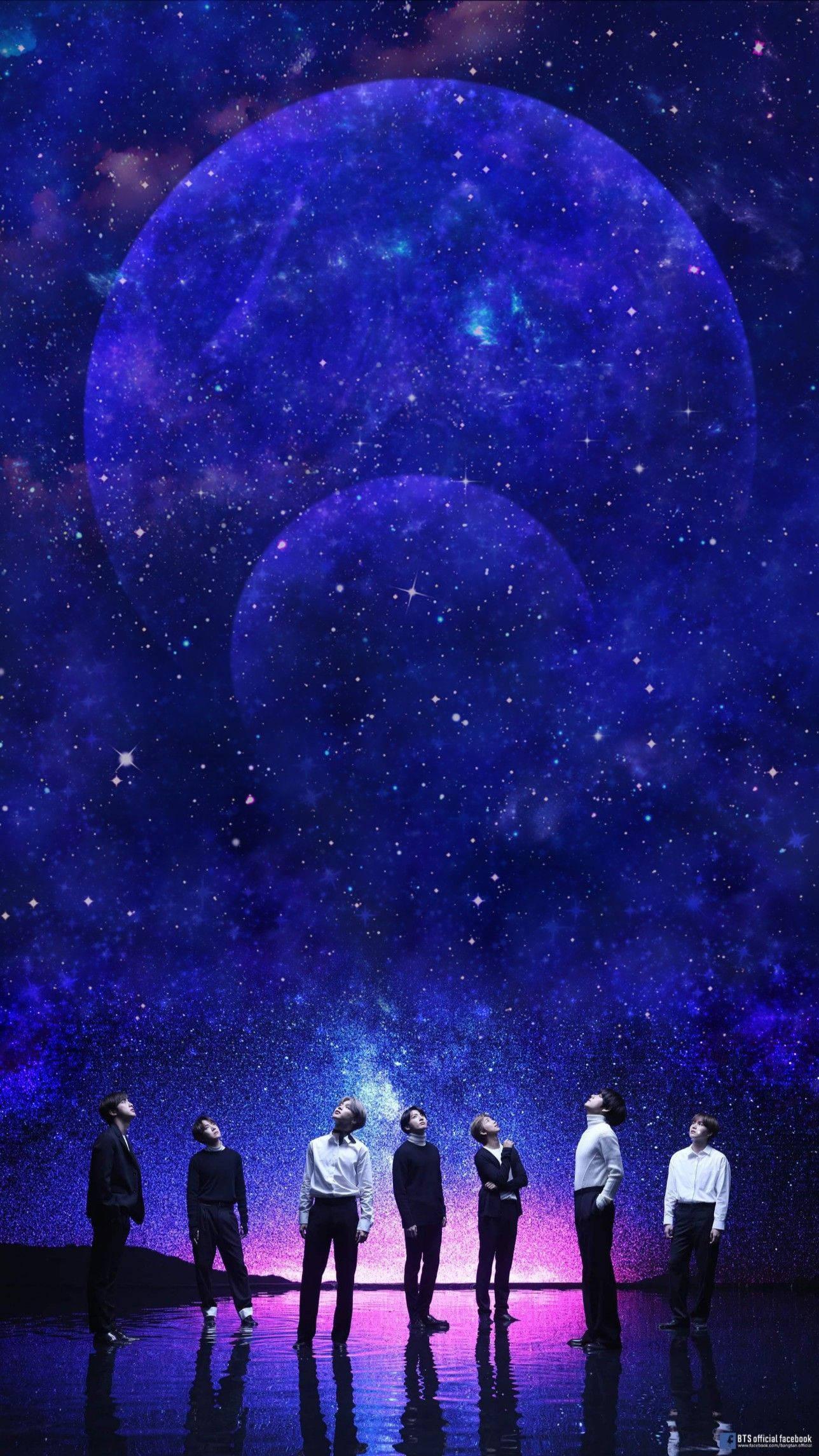 BTS On Shimmering Pastel Purple — 1288x2289 wallpaper