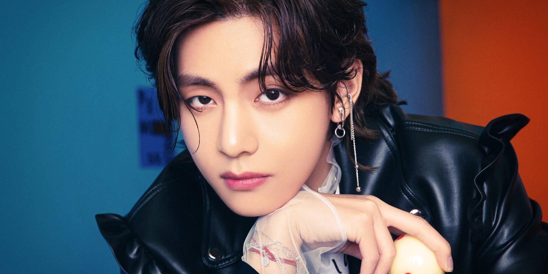 BTS V Black Leather Jacket — 1920x960 wallpaper