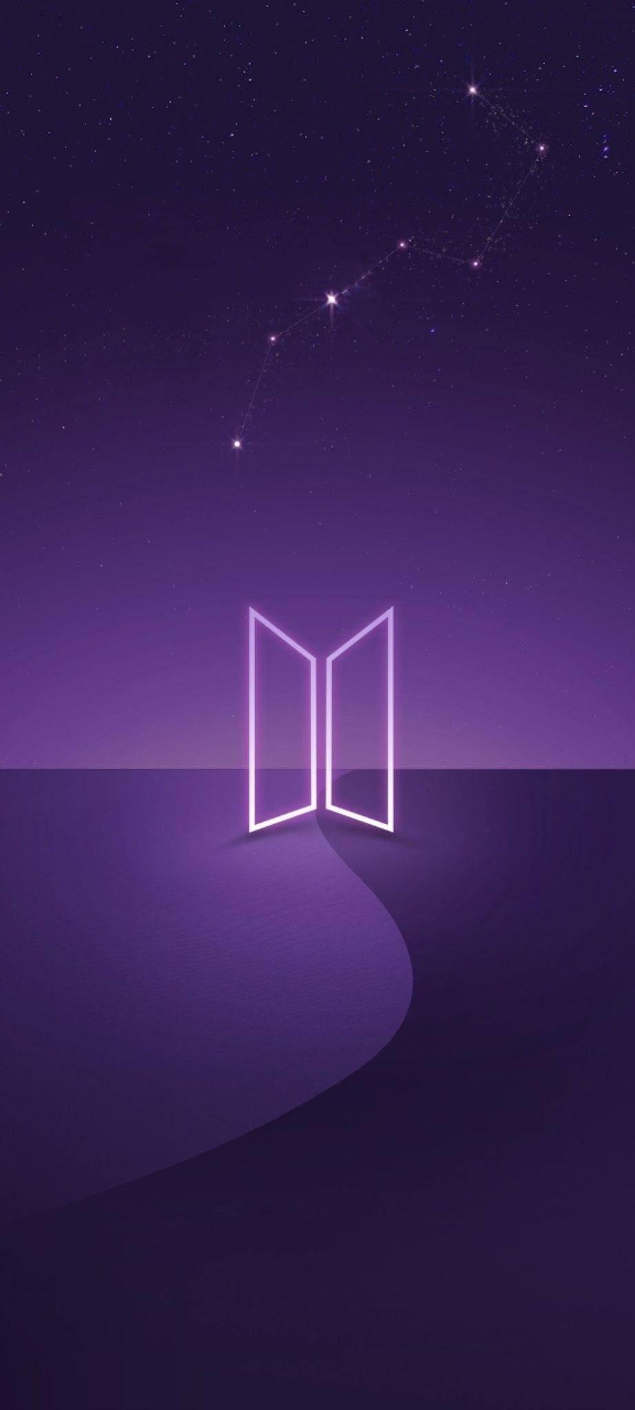 BTS Violet Logo — 922x2048 wallpaper