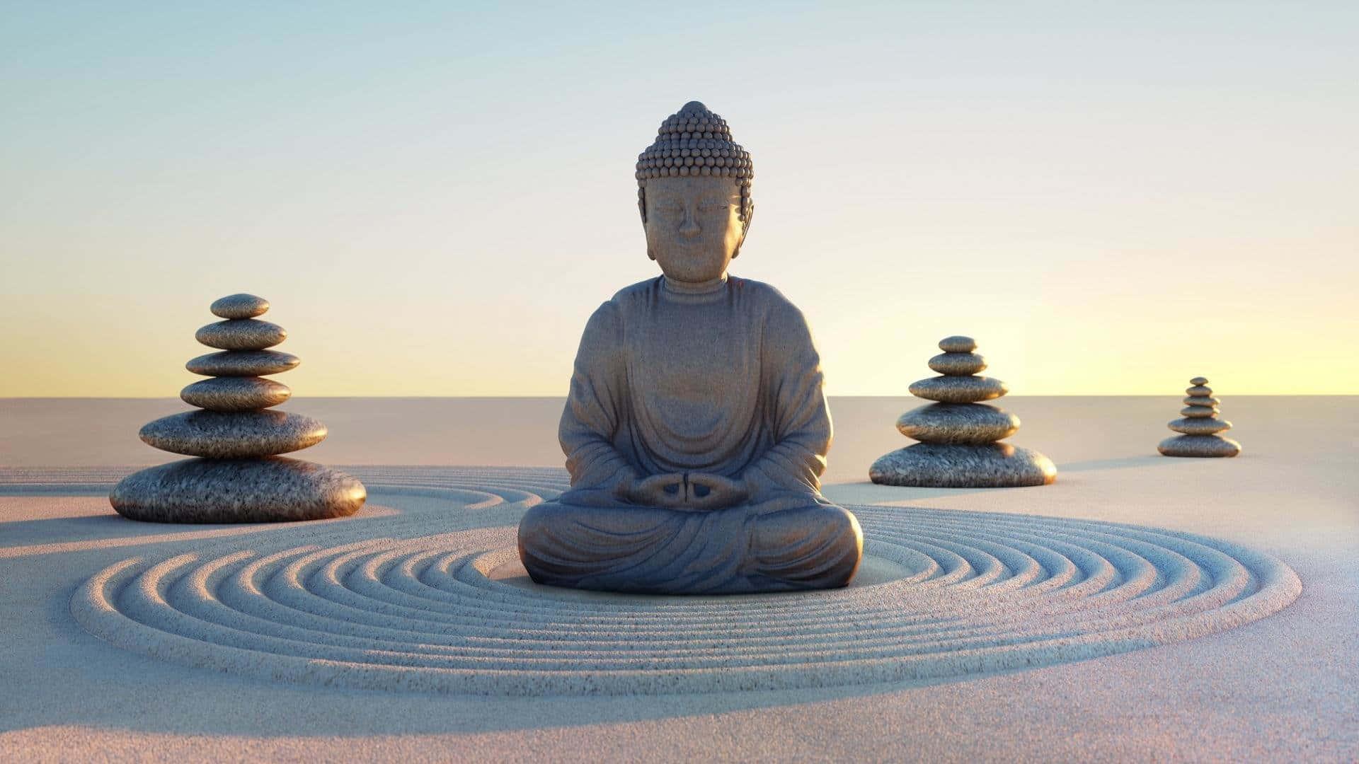 Buddha Meditating in Nature — 1920x1080 wallpaper