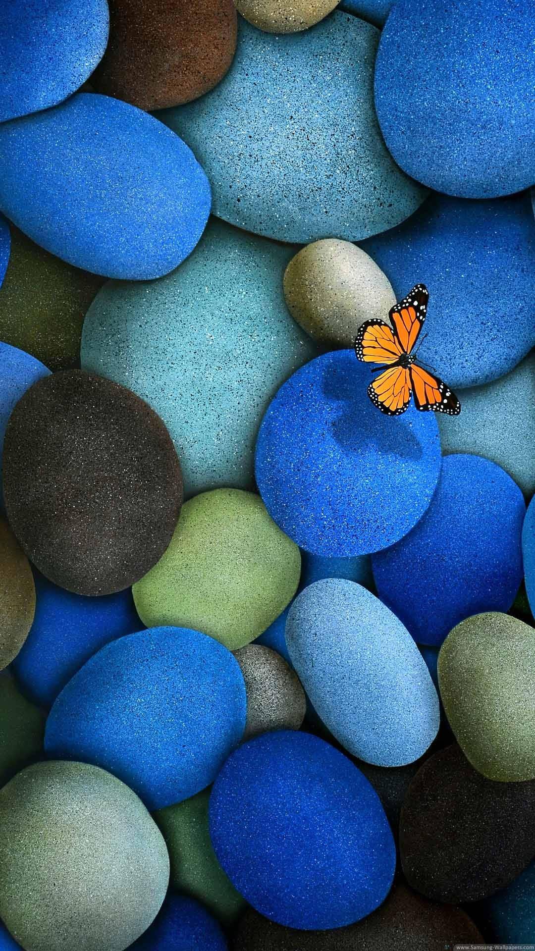 Butterfly And Stones Beautiful Phone — 1080x1920 wallpaper