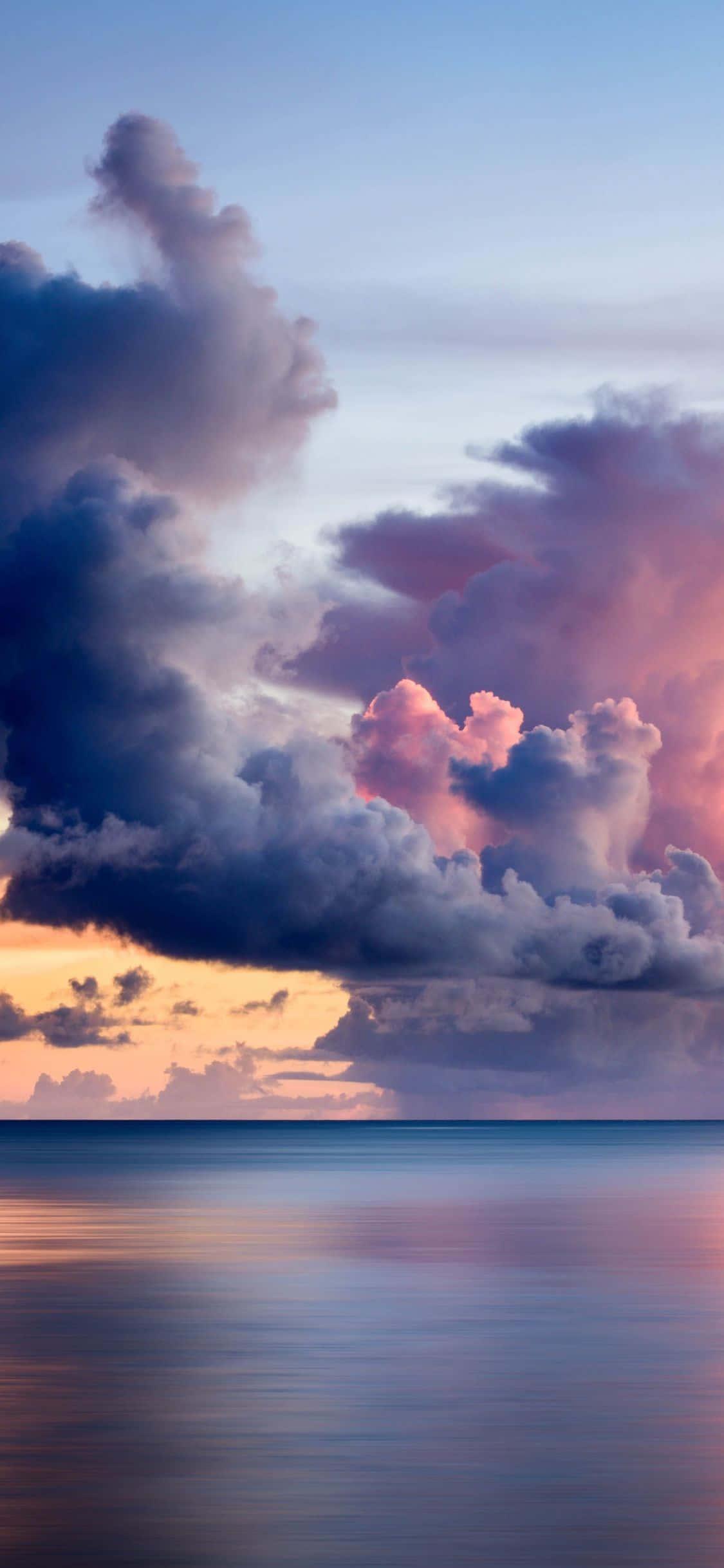 Calming iPhone Purple Clouds — 1125x2436 wallpaper