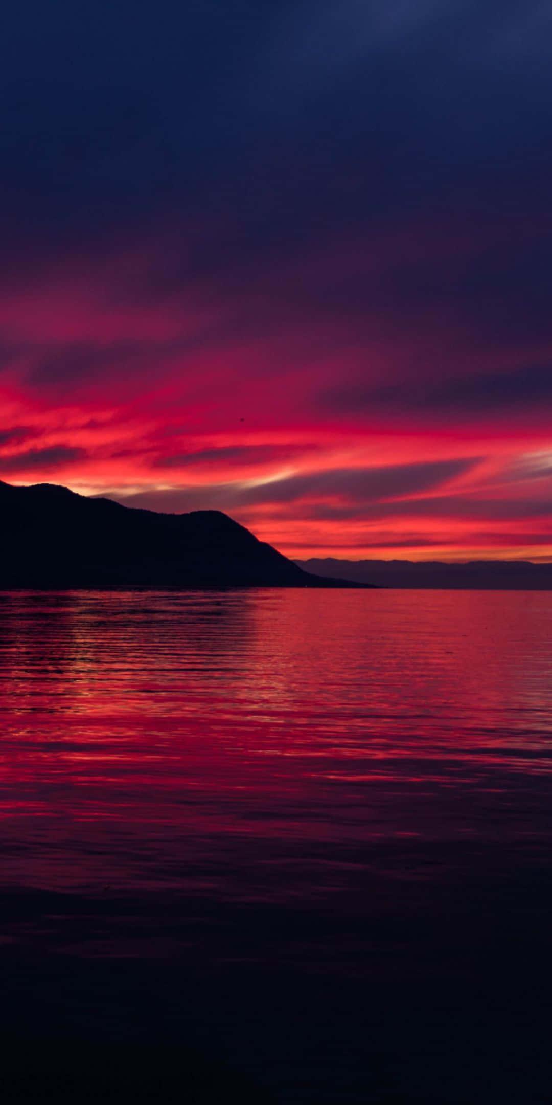 Calming iPhone Red Sunset Sky — 1080x2160 wallpaper