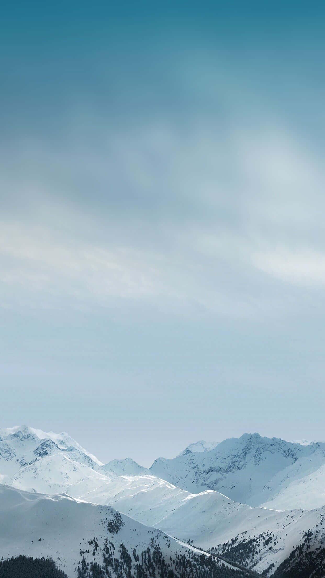 Calming iPhone Snowy Mountains — 1242x2208 wallpaper