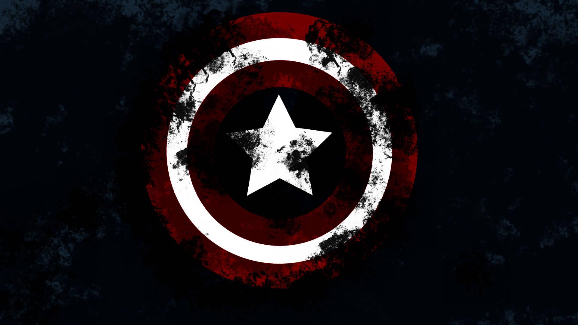 Captain America's Iconic Shield Covered in Battle Stains — 1920x1080 wallpaper