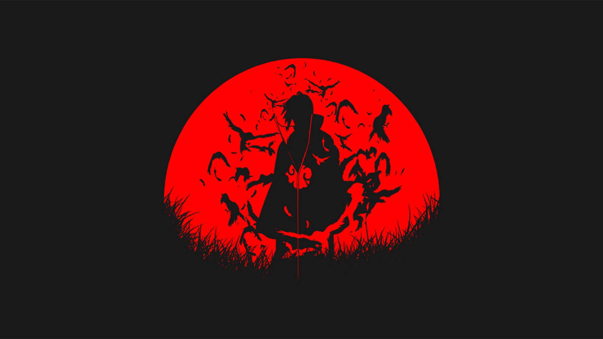 Akatsuki Under the Lustrous Red Moon — 1920x1080 wallpaper