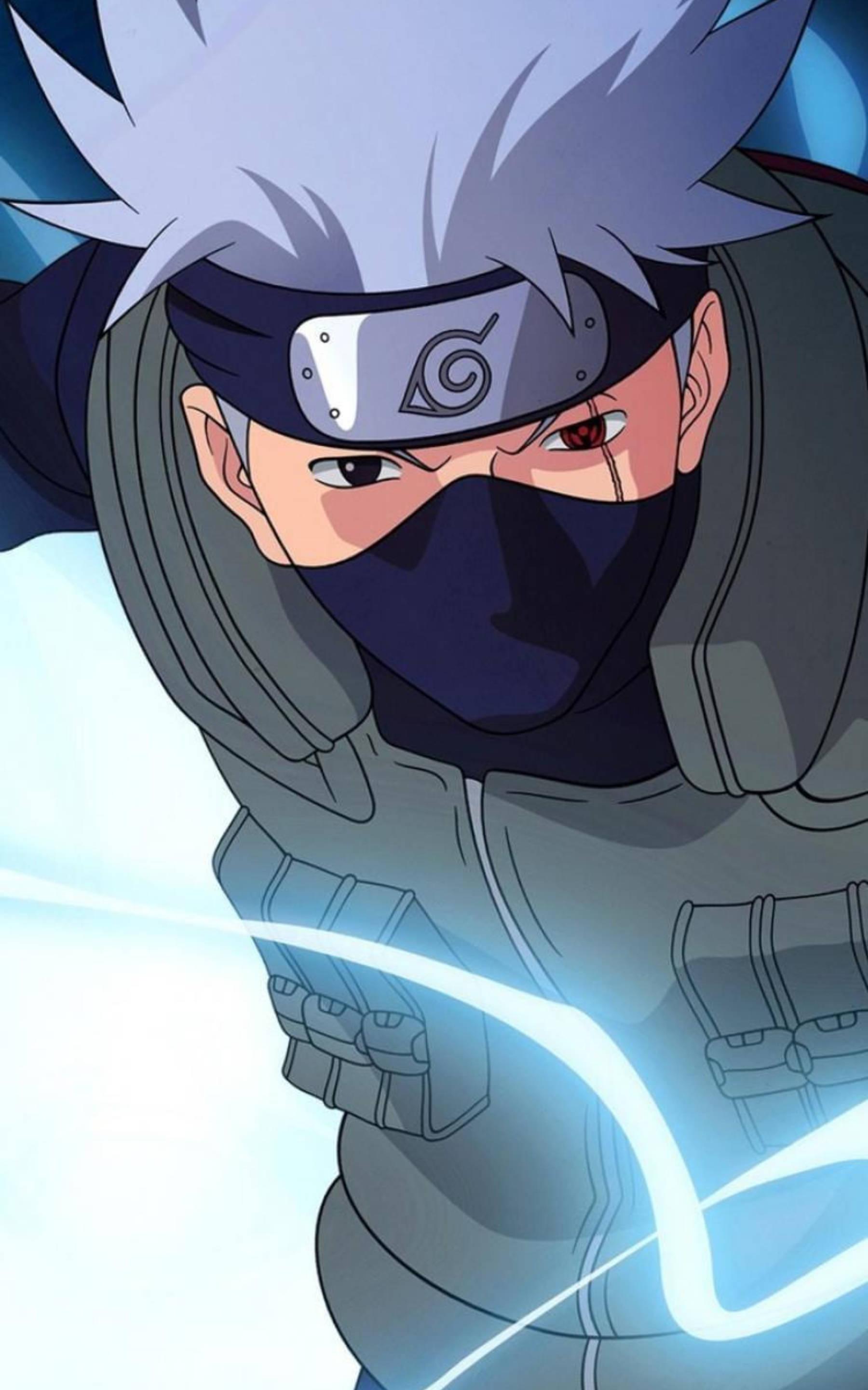 Cool Kakashi Displaying Impressive Ninja Move — 1800x2880 wallpaper