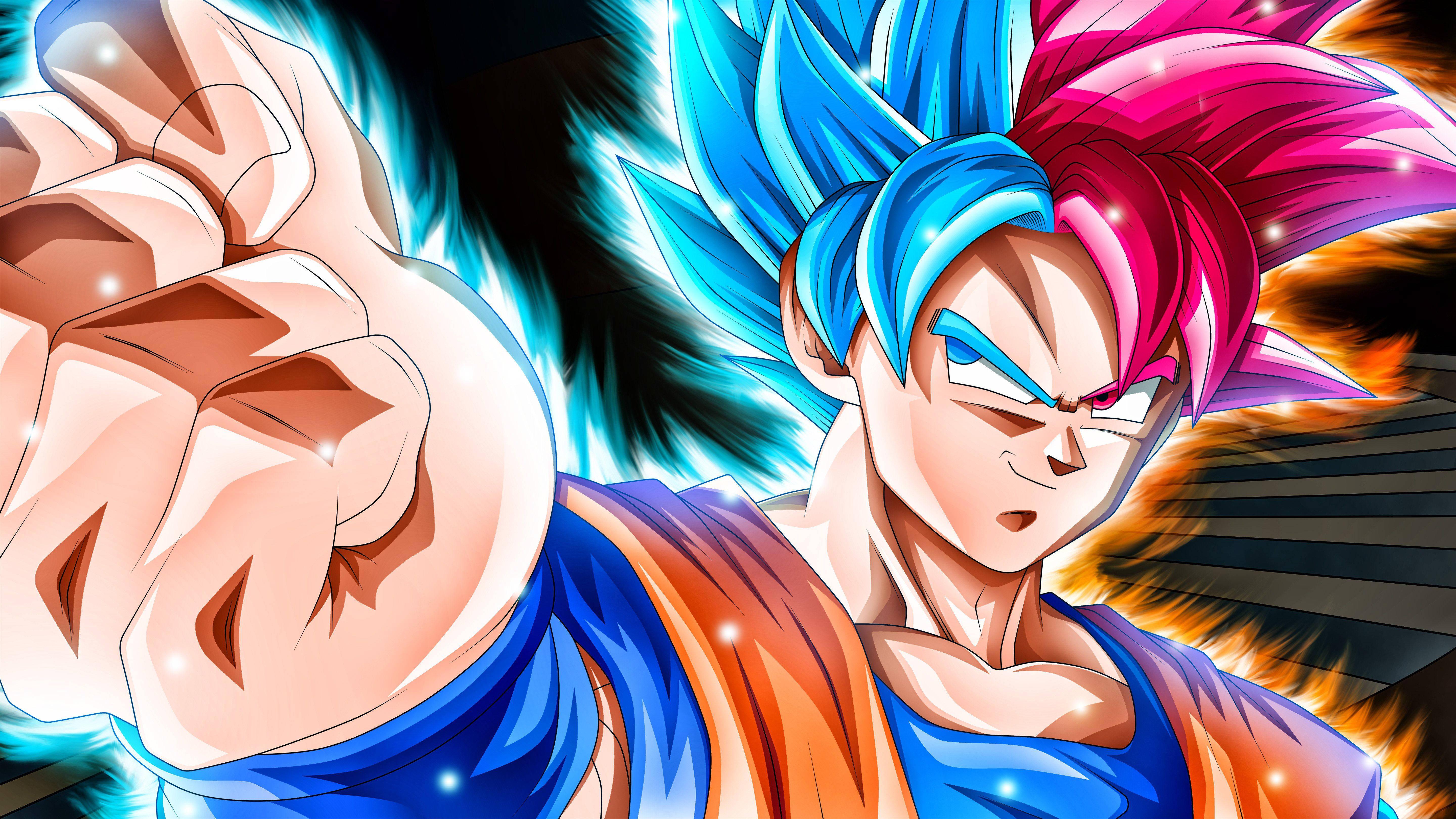 Fierce and Powerful: Goku in Dragon Ball Super. — 5760x3240 wallpaper