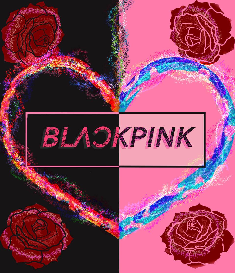 Glamorous Blackpink Logo on a Dark Background — 959x1114 wallpaper