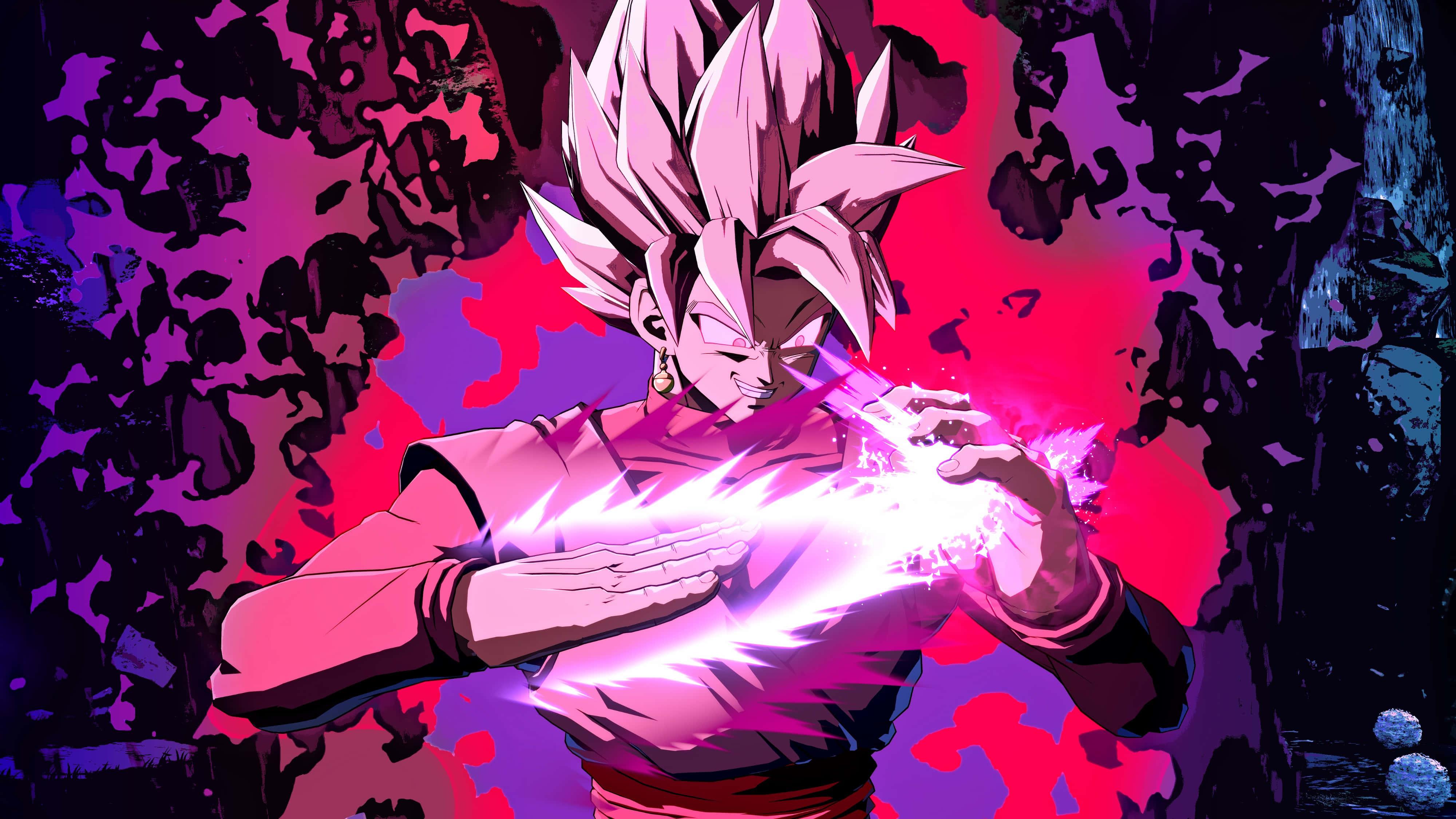 Intense Goku Black Powering Up in Battle — 4000x2250 wallpaper