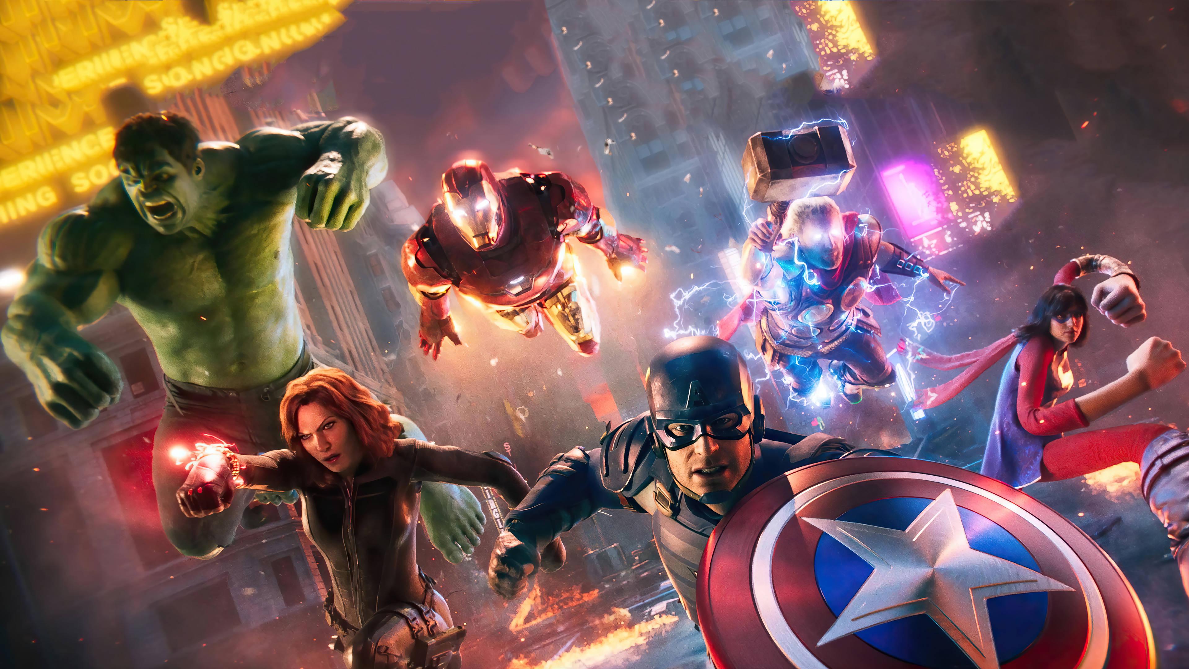 Intricate 4K Marvel Superheroes Line-up — 3840x2160 wallpaper