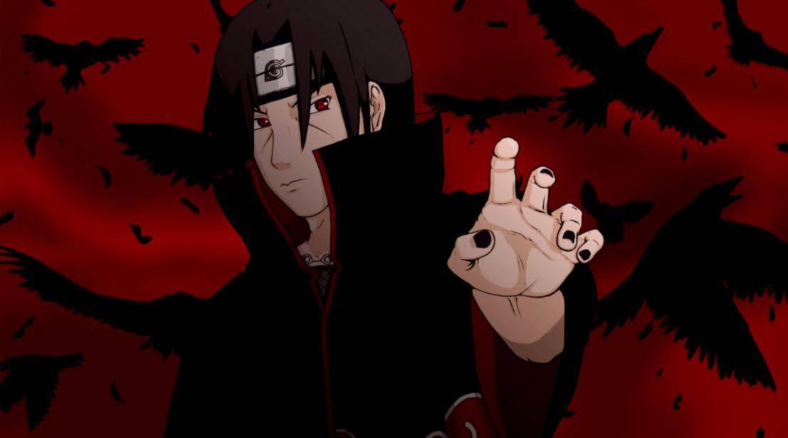 Itachi Uchiha Under a Blood-Red Sky: A Prime Profile Picture — 1107x616 wallpaper