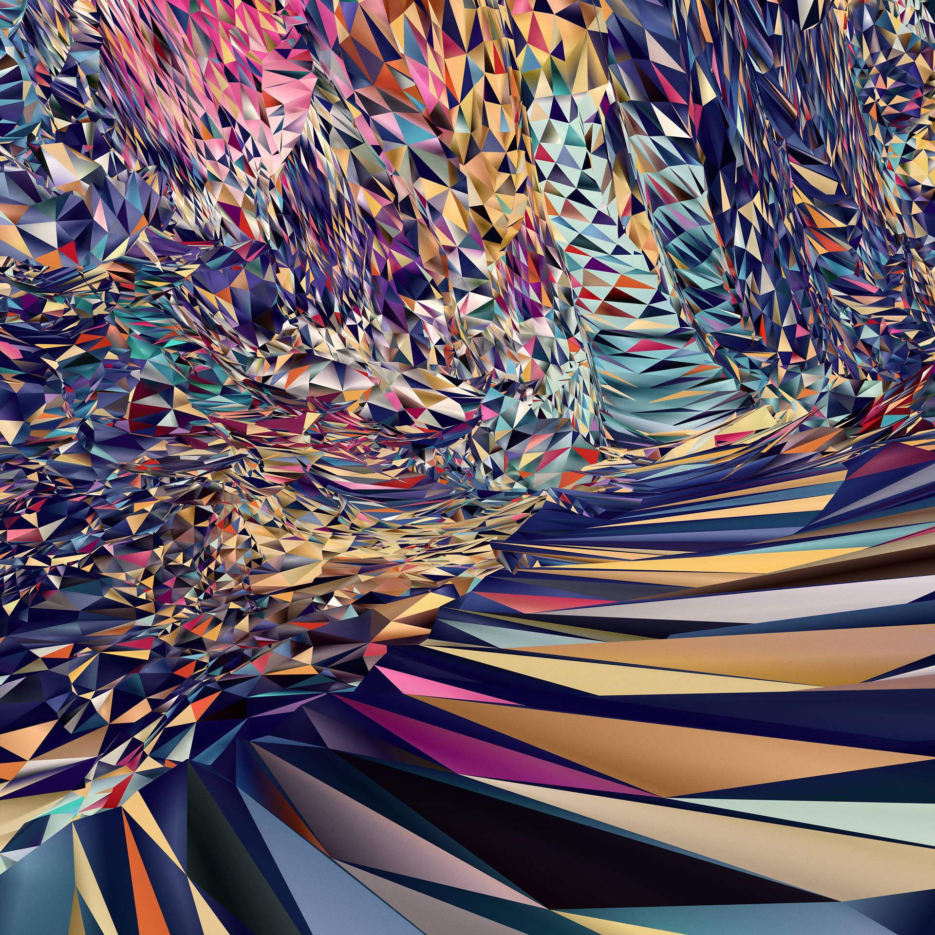Caption : Mesmerizing interplay of colorful triangles on a OnePlus background. — 1920x1920 wallpaper