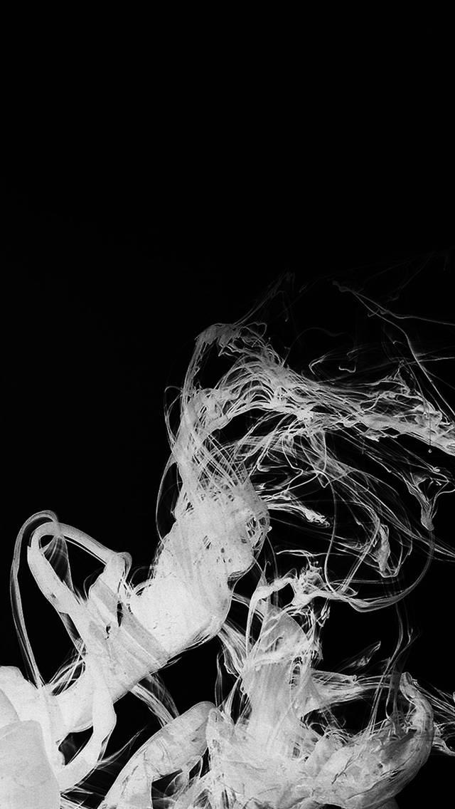 Mystical White Smoke on iPhone Dark Background — 640x1136 wallpaper