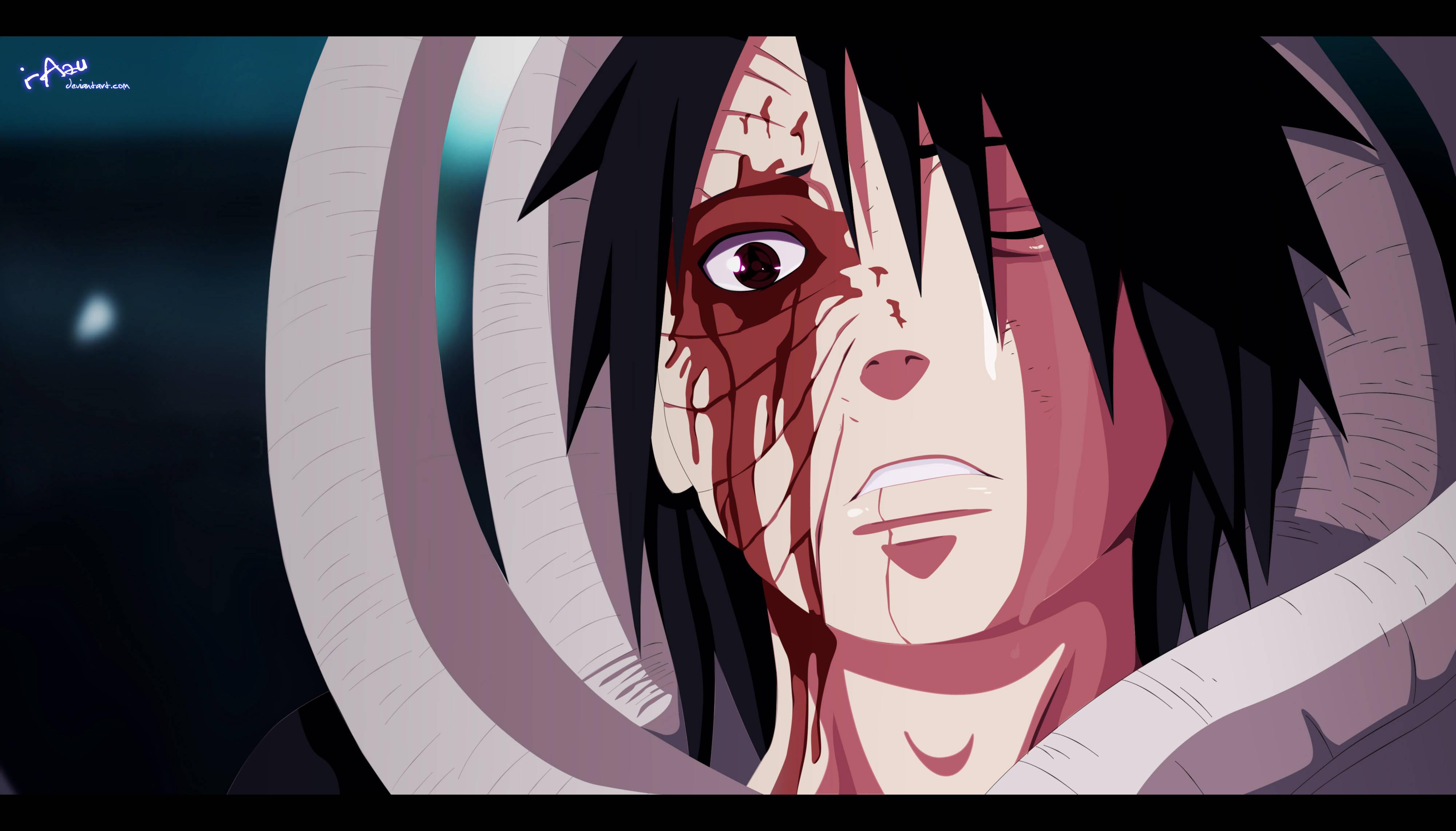 Obito Uchiha in his signature Akatsuki cloak — 4000x2284 wallpaper