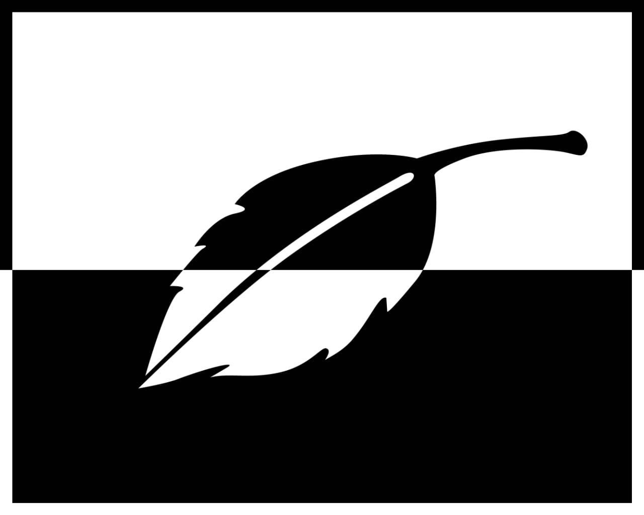 Striking Contrast - Black and White Leaf Graphic Pfp — 1280x1024 wallpaper