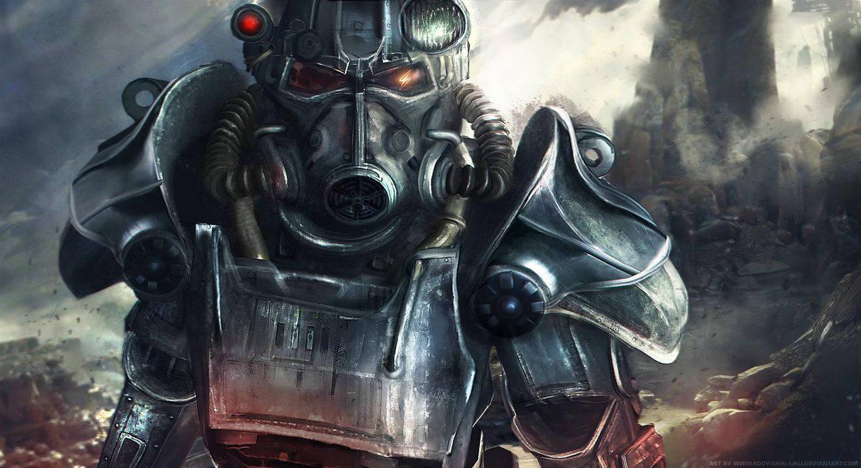 The mighty Power Armor from the renowned Fallout 4 game. — 1213x659 wallpaper