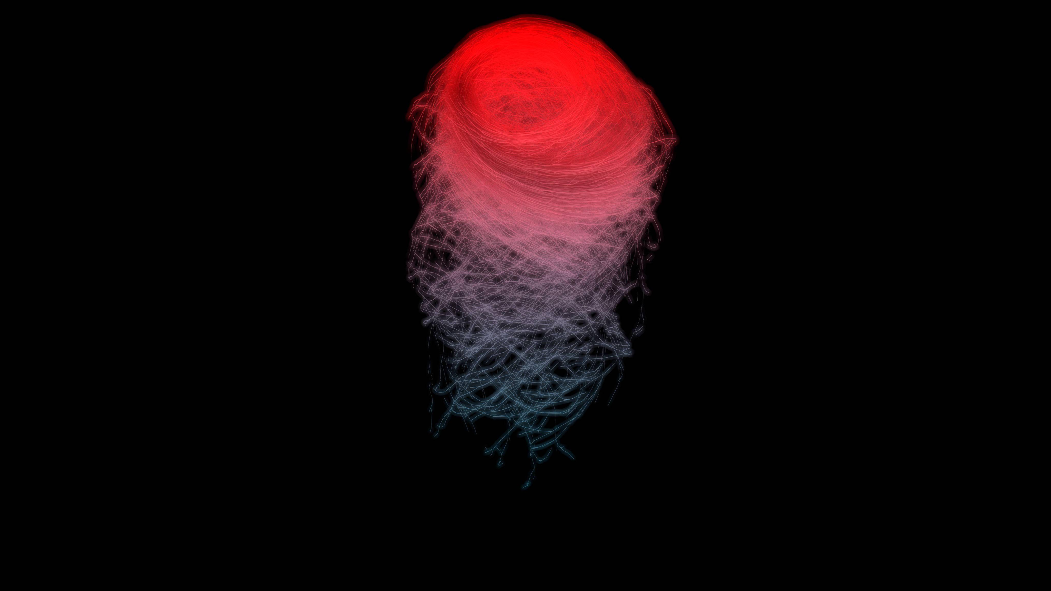 Captivating Swirl of Lines in an Amoled Wallpaper — 4096x2304 wallpaper