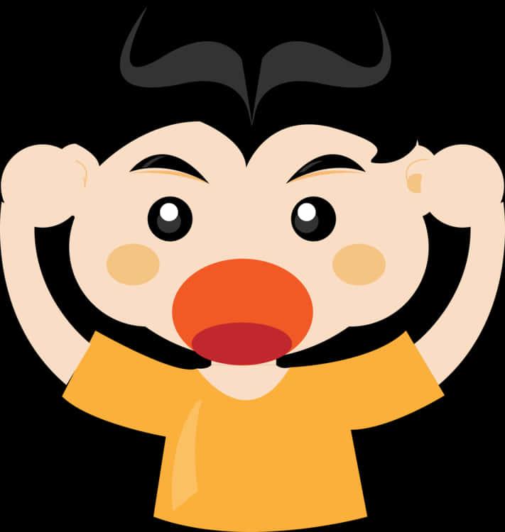 Cartoon Clown Screaming Expression — 711x750 wallpaper