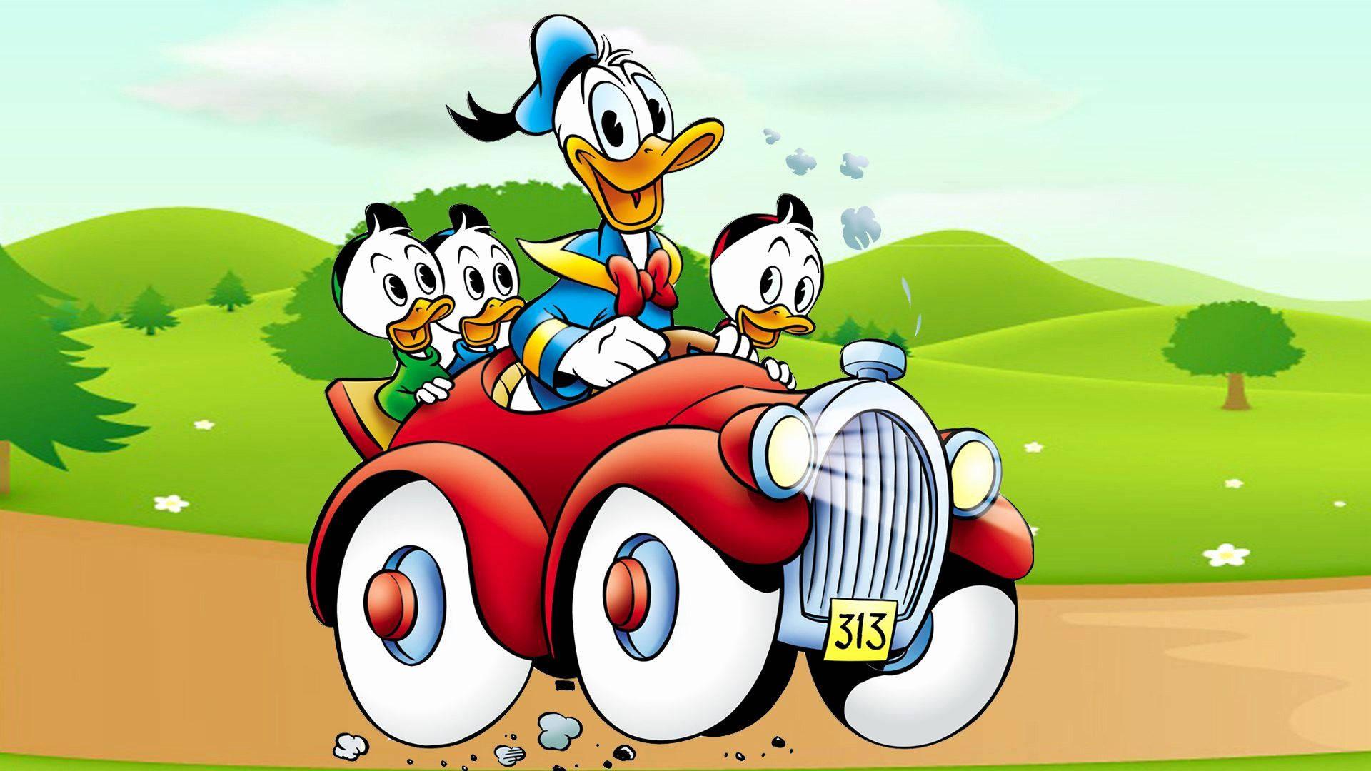 Cartoon Donald Duck And Nephews — 1920x1080 wallpaper