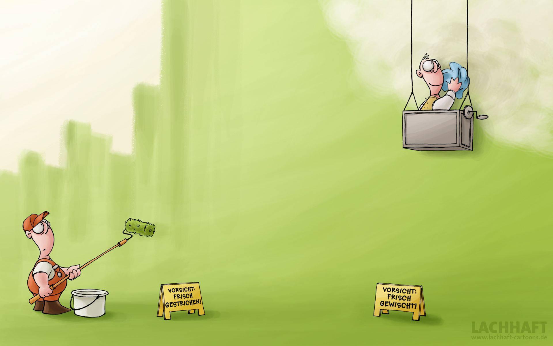 Cartoon Funny Green Art — 1920x1200 wallpaper