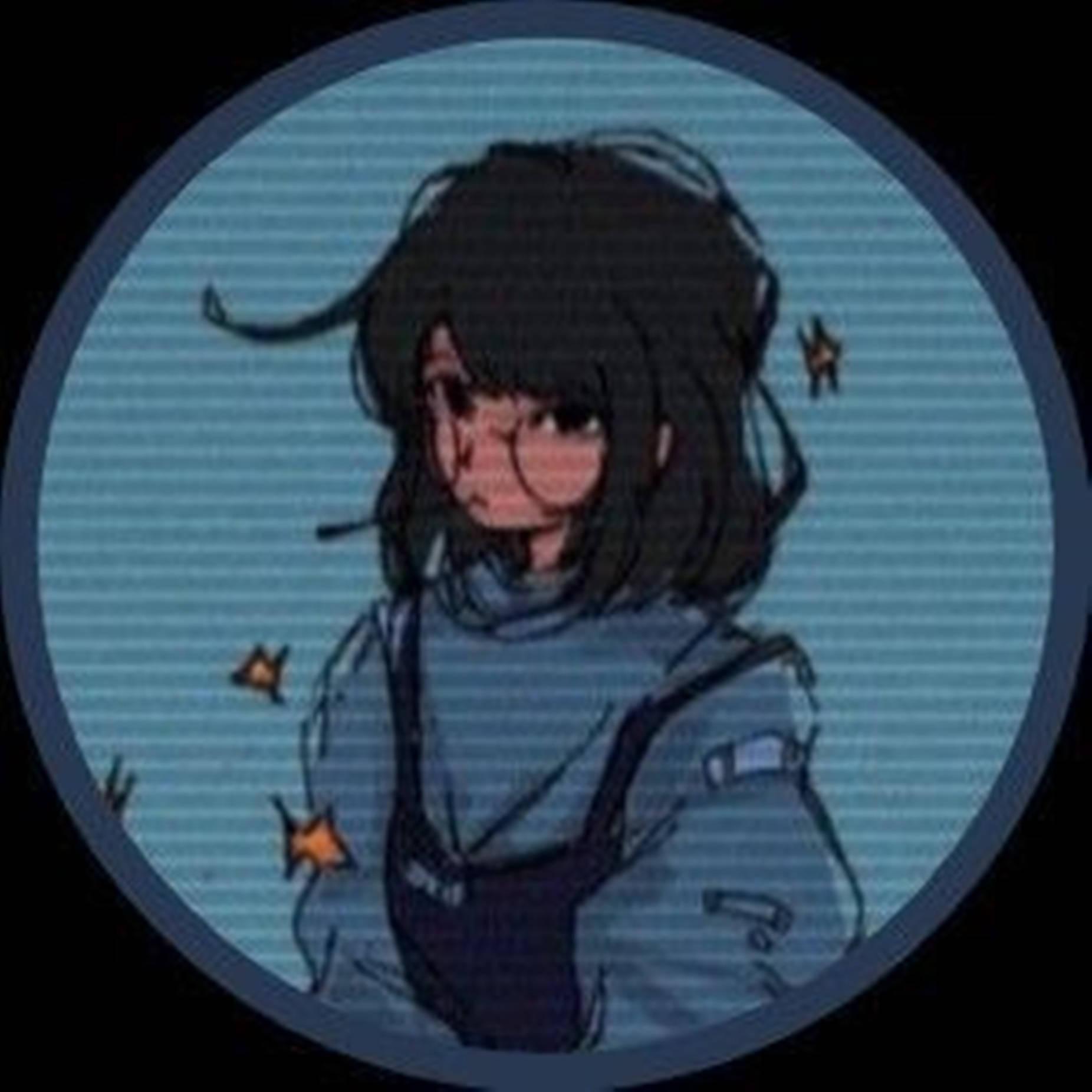 Cartoon Girl With Messy Hair Unique Cool PFP — 1852x1852 wallpaper