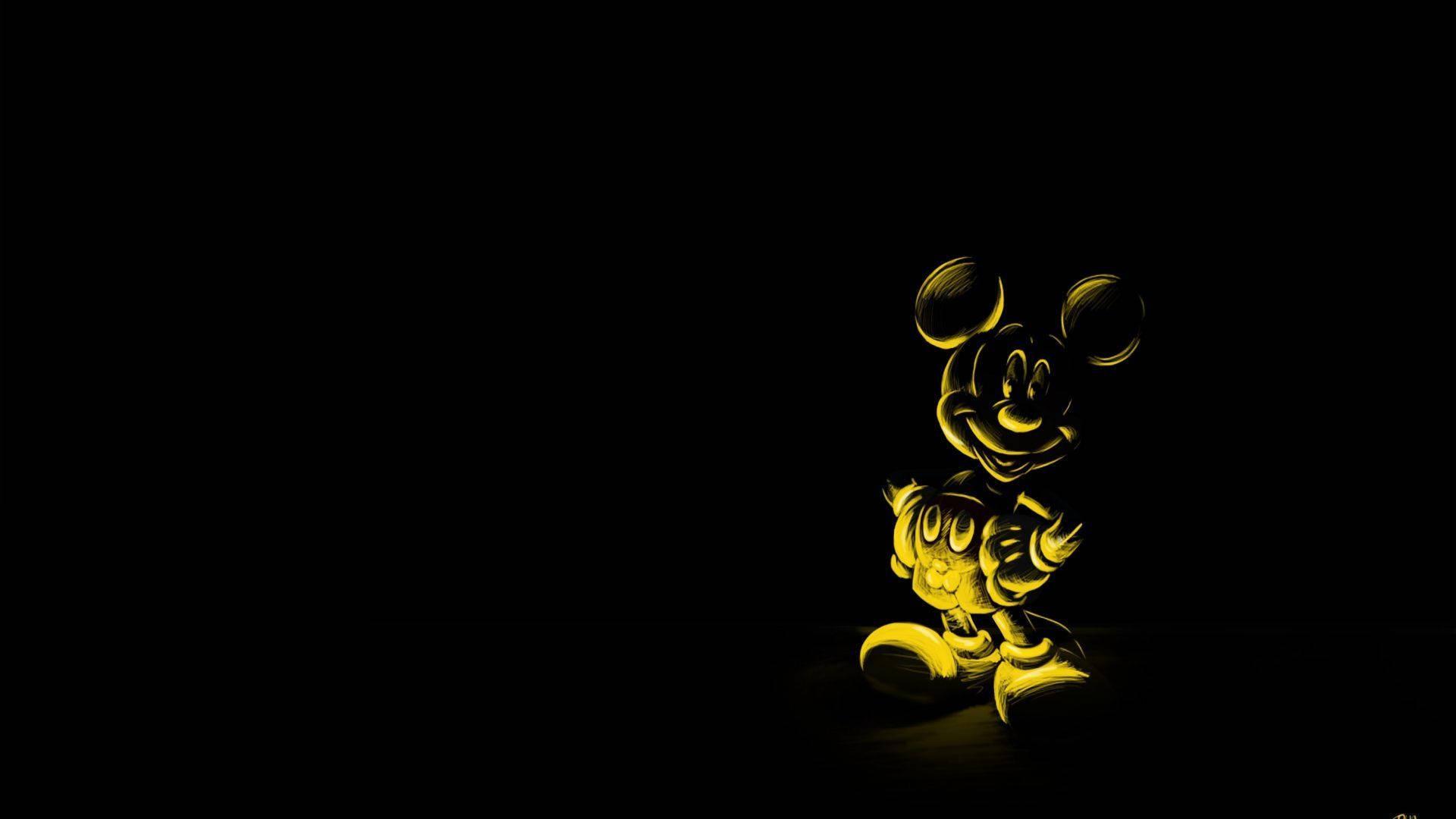 Cartoon Golden Mickey Mouse — 1920x1080 wallpaper