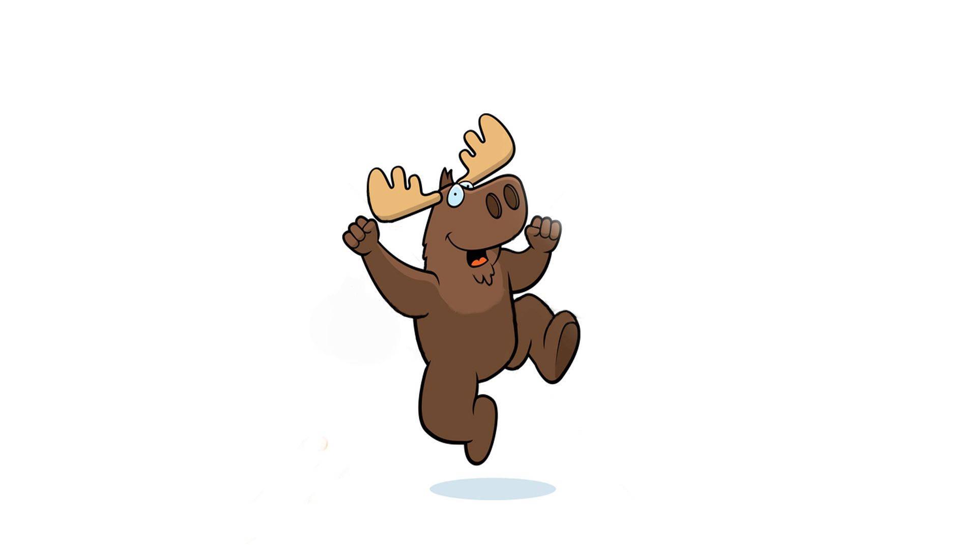 Cartoon Jumping Moose — 1920x1080 wallpaper