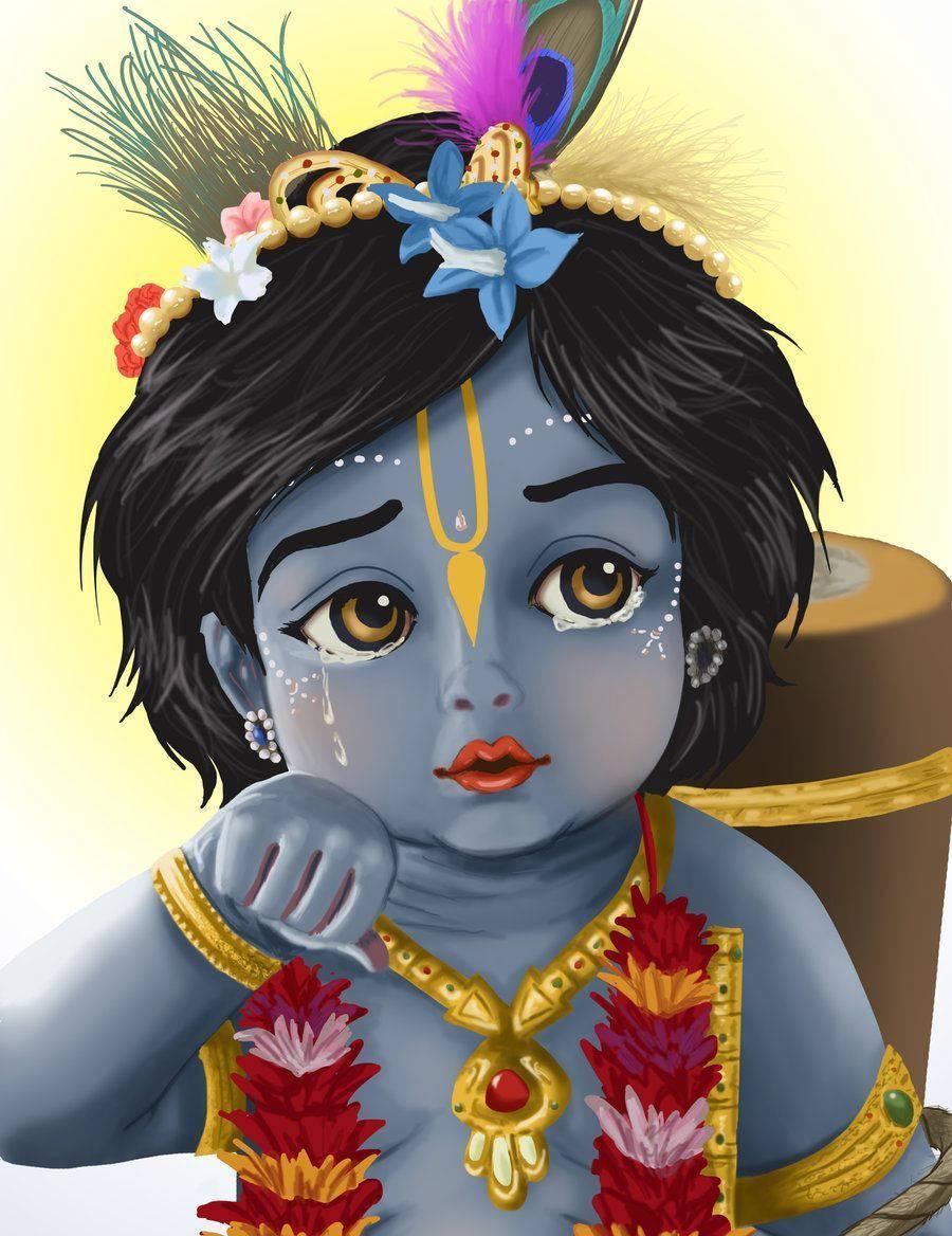 Cartoon Krishna Artwork — 900x1168 wallpaper