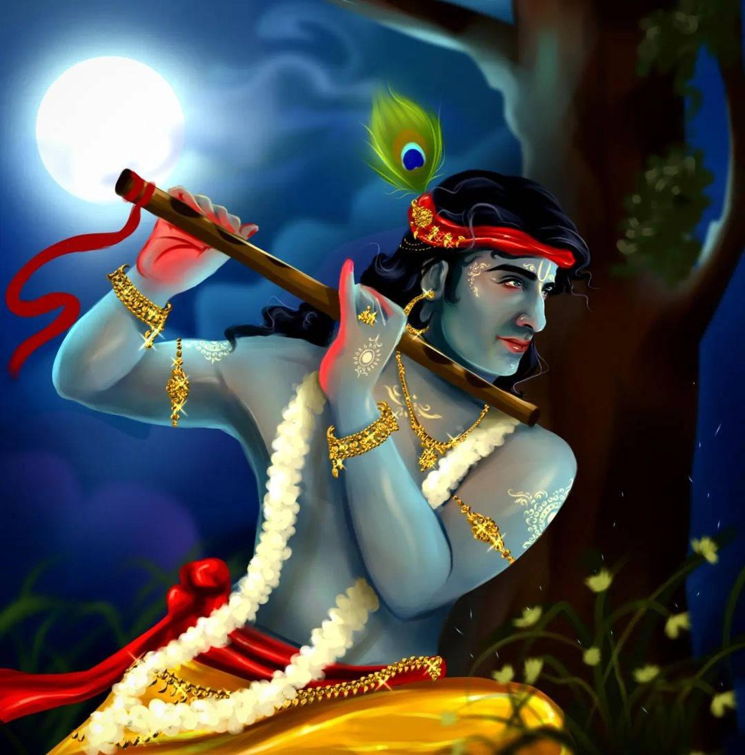 Cartoon Krishna God — 1080x1095 wallpaper