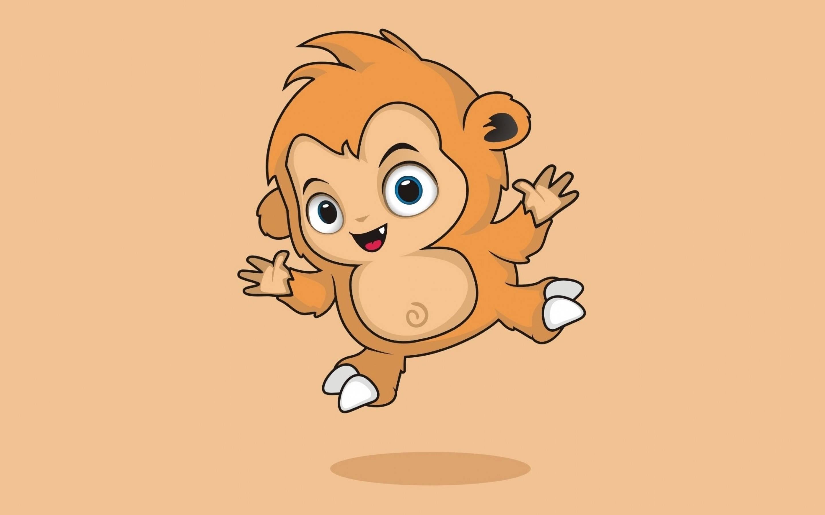 Cartoon Monkey Cute Laptop — 2880x1800 wallpaper