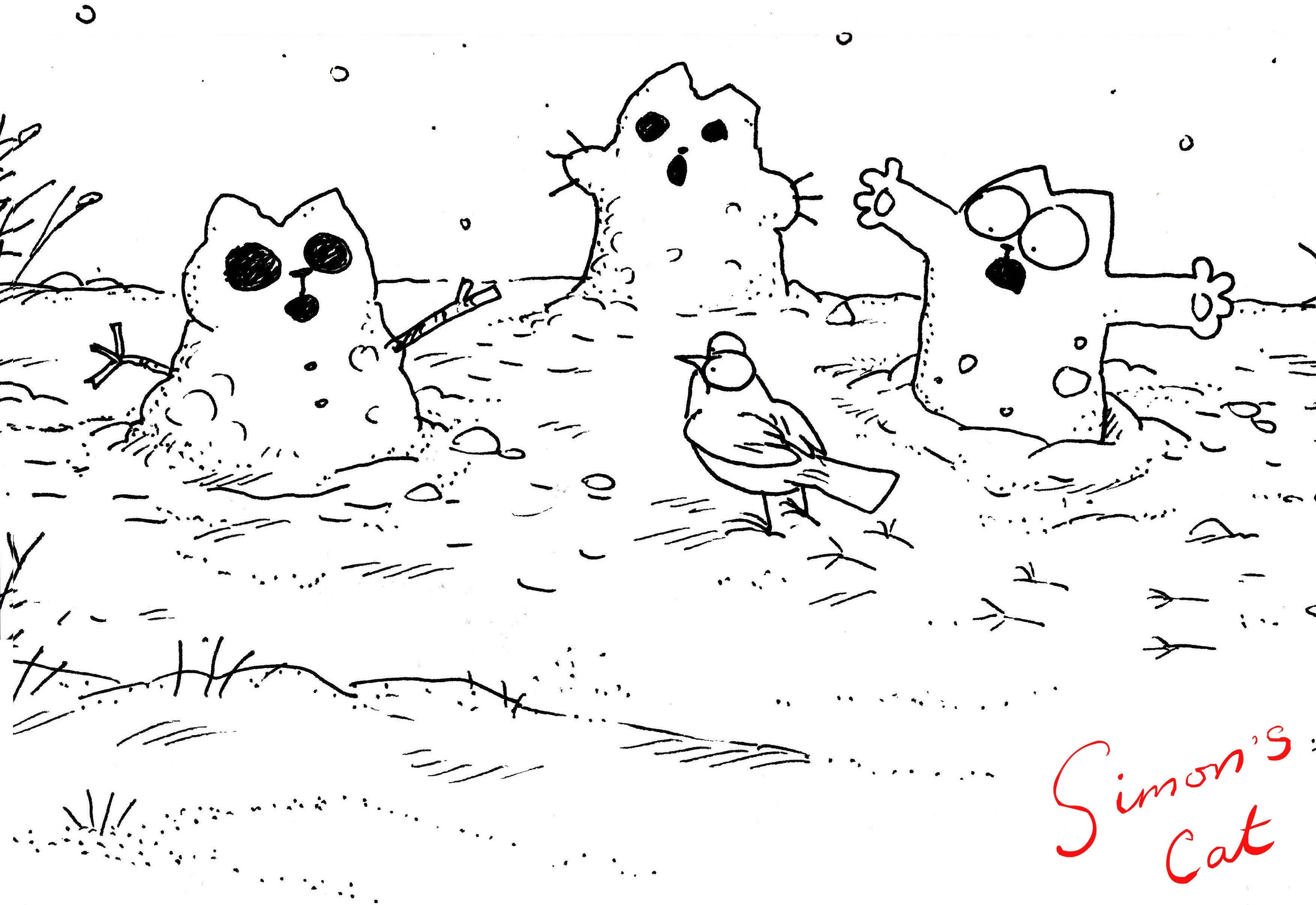 Cartoon Simon's Cat — 3508x2413 wallpaper