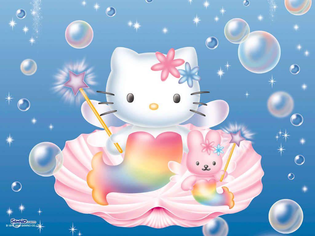 Cartoon Siren Rabbit And Hello Kitty PFP — 1024x768 wallpaper