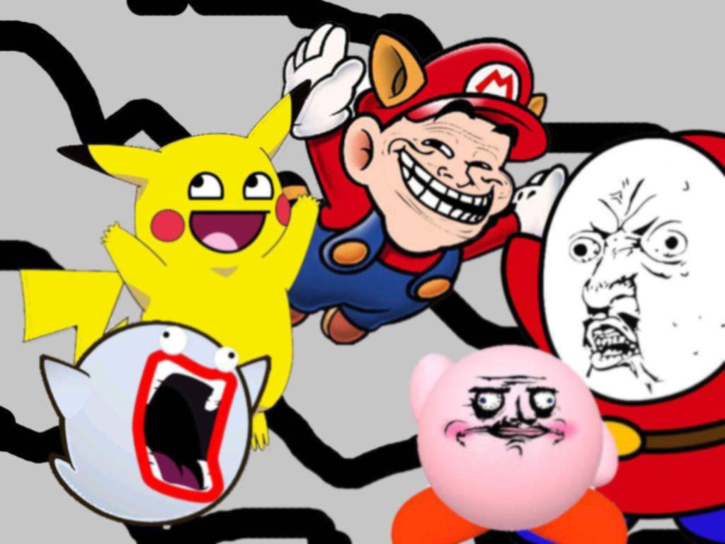 Cartoon With Funny Meme — 1024x768 wallpaper
