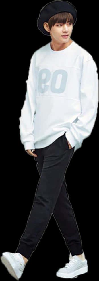 Casual Style Man Walking Transparent Background — 348x986 wallpaper