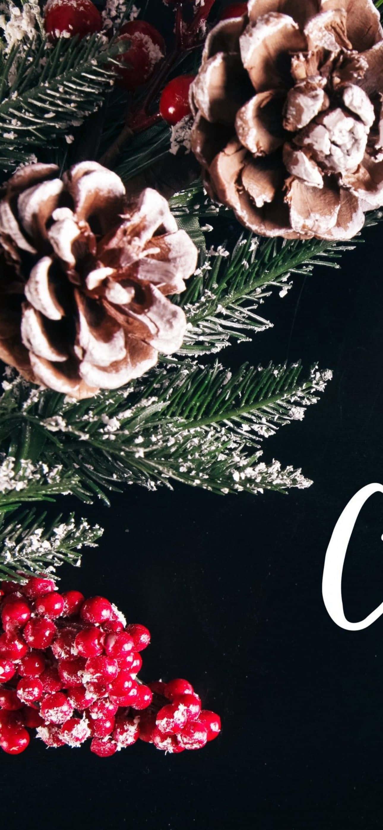 Celebrate the festive season with this charming Christmas themed iPhone background — 1290x2796 wallpaper