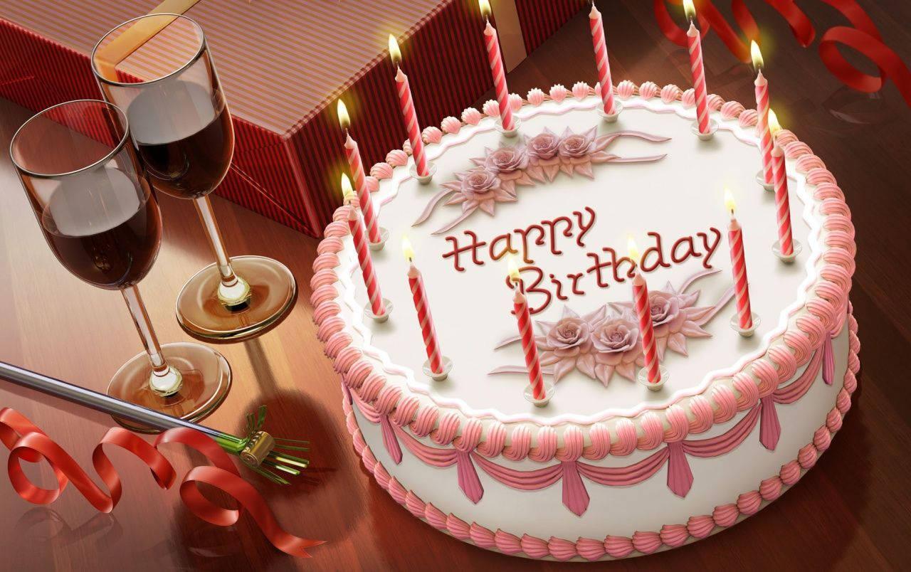 Celebrate with this colorful Happy Birthday cake! — 1280x804 wallpaper