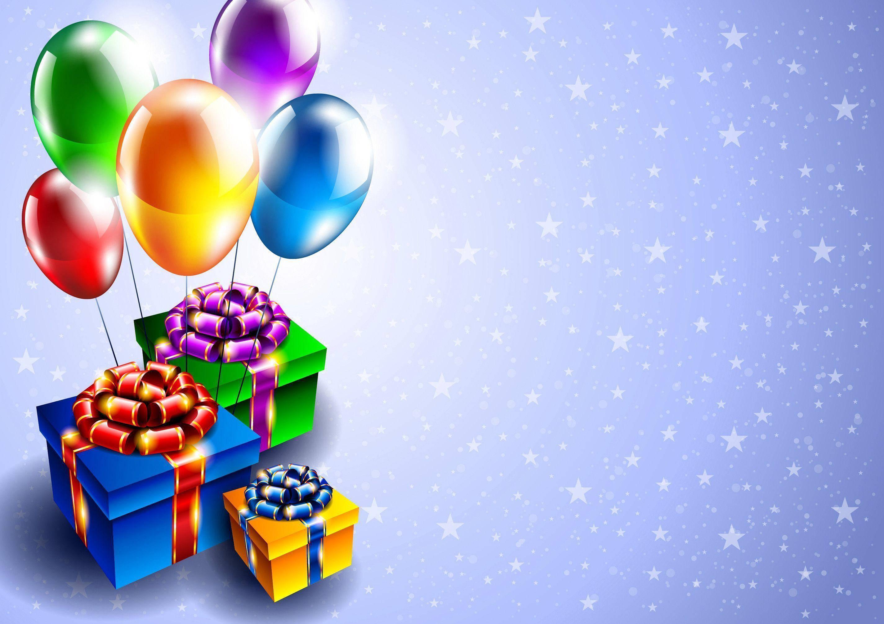Celebrate Your Special Day with Balloons and Presents! — 2850x2012 wallpaper
