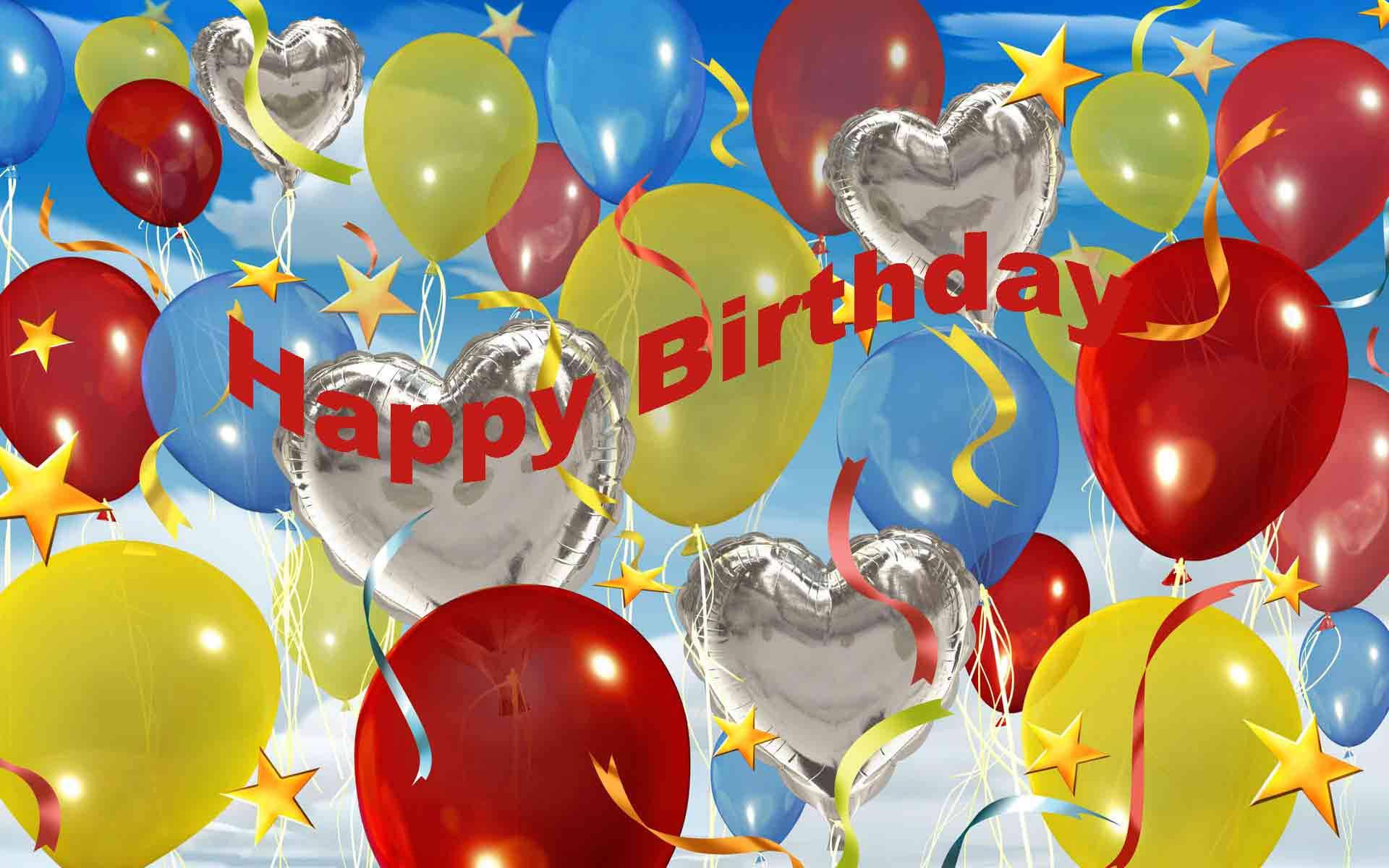 Celebrate your special day with beautiful happy birthday balloons! — 1920x1200 wallpaper