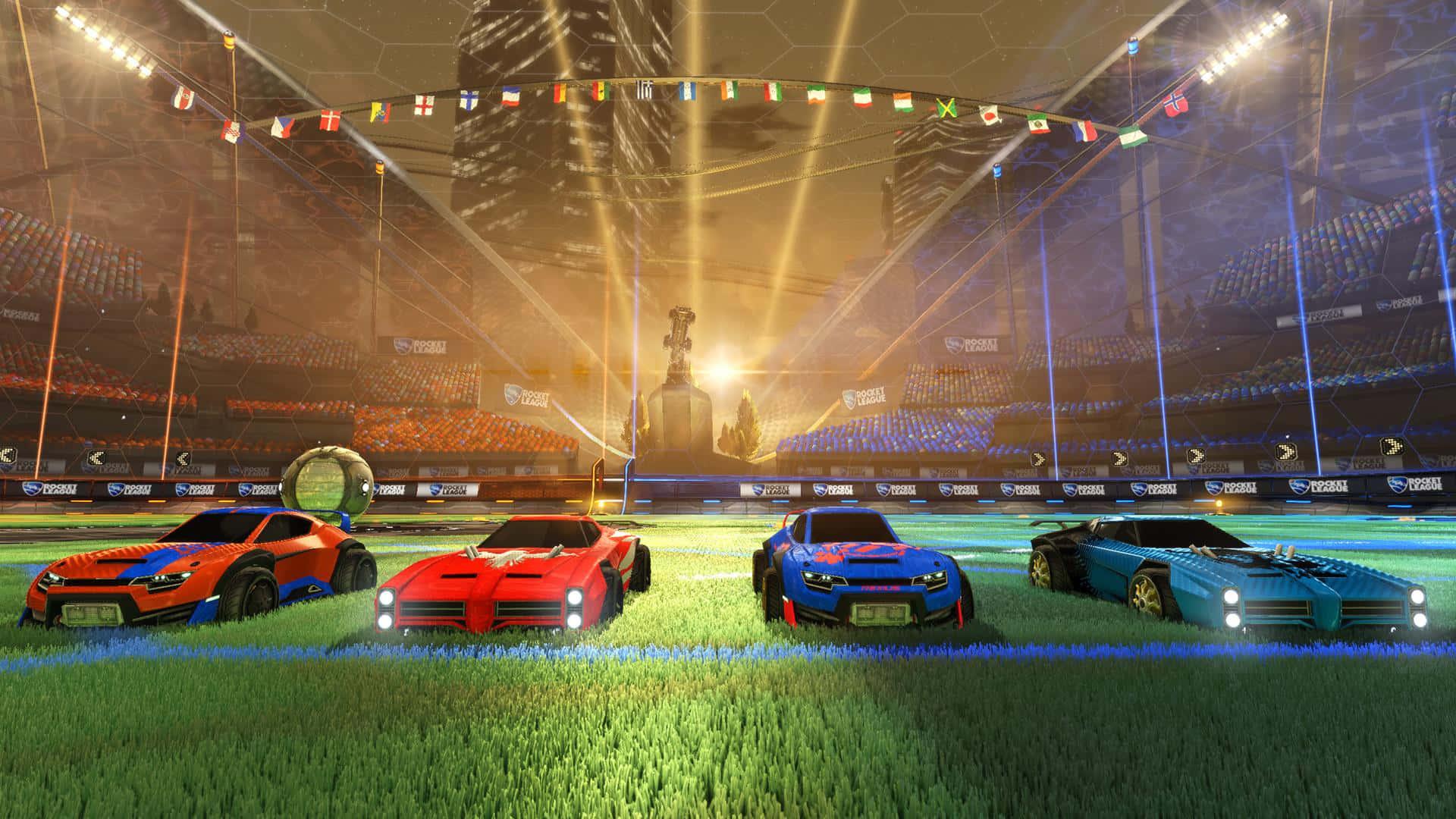 Challenge The Flying Ball In Rocket League — 1920x1080 wallpaper