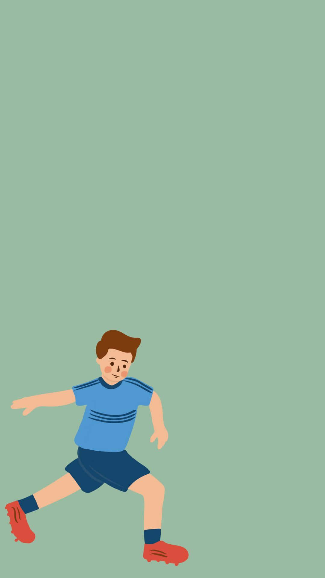 Charismatic Cartoon Boy on Roller Skates — 1080x1920 wallpaper