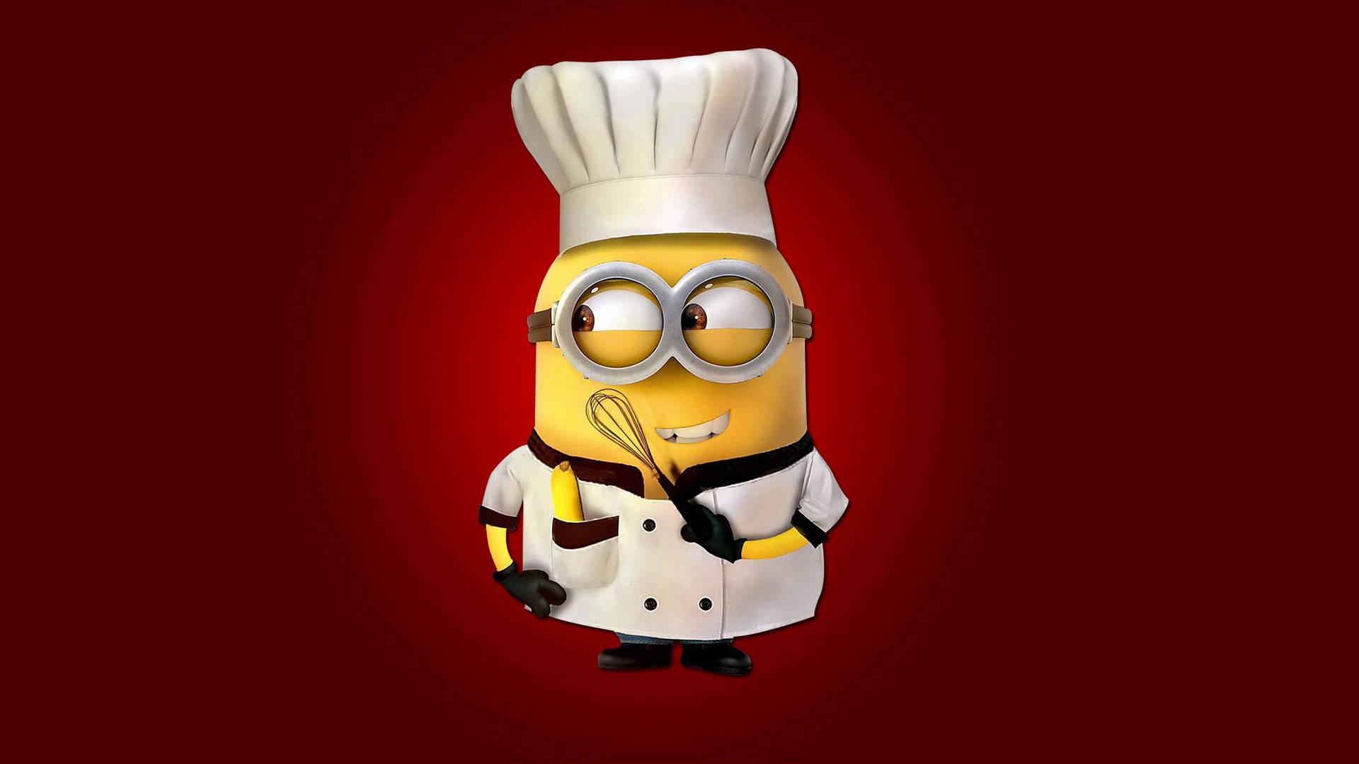 Chef Minion In Red — 1920x1080 wallpaper